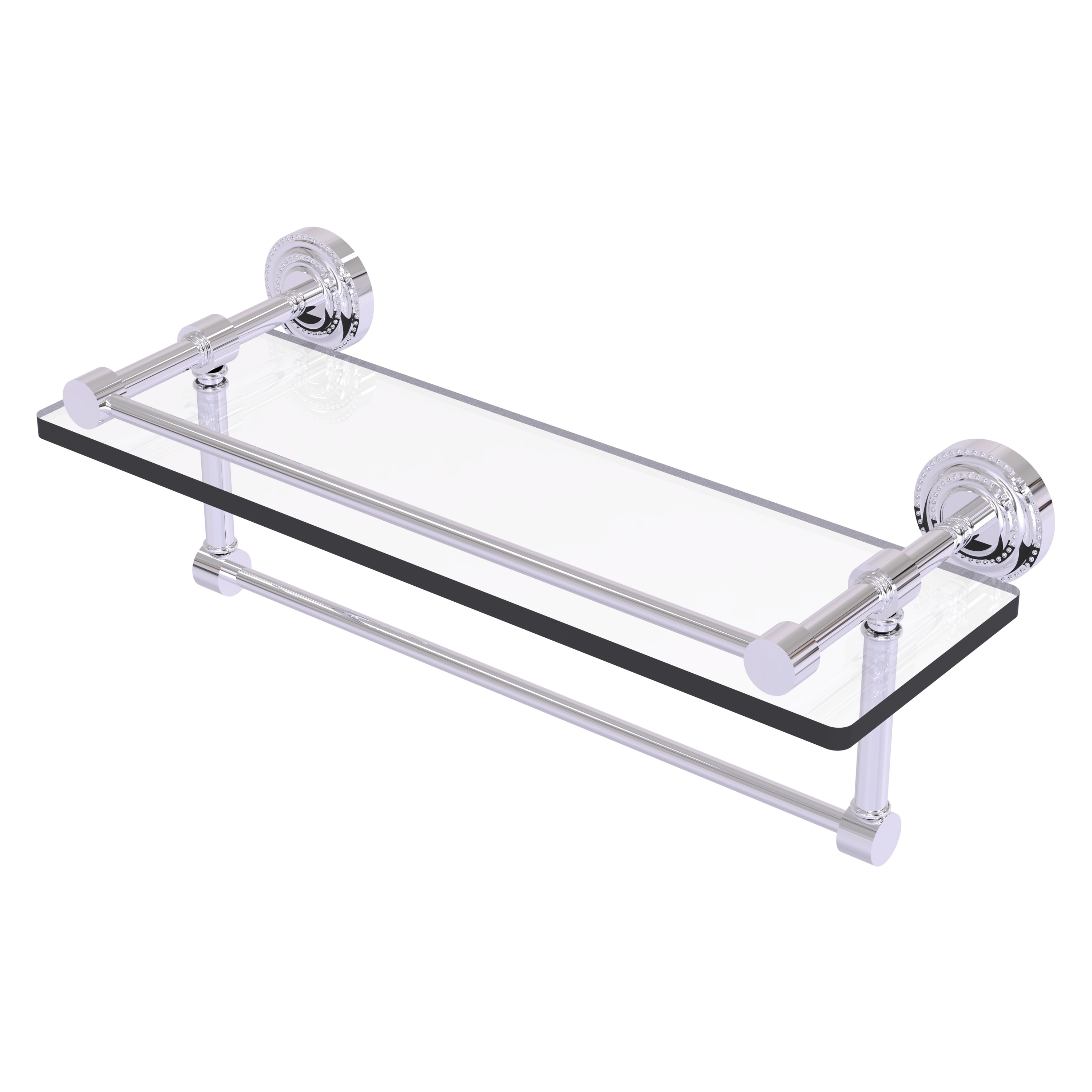 Allied Brass DT-1TB/16-GAL-PC Dottingham Polished Chrome Wall mount Bathroom Shelf ( 16-in x 5-in x 5-in )