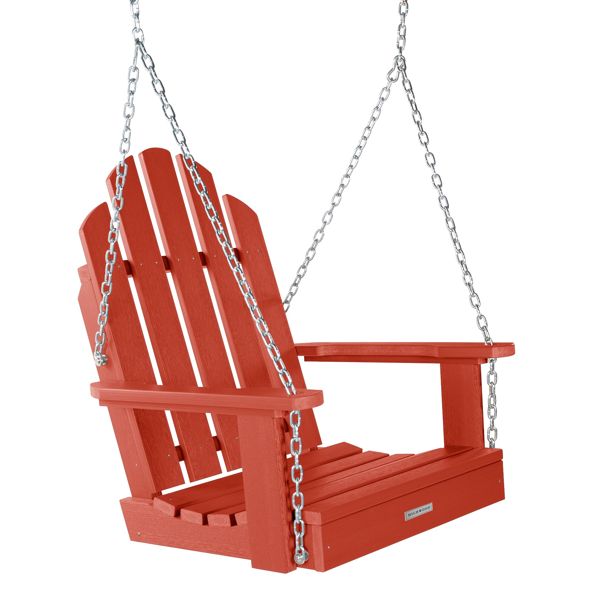 highwood Classic Westport 1 -person Rustic Red Outdoor Swing in the ...