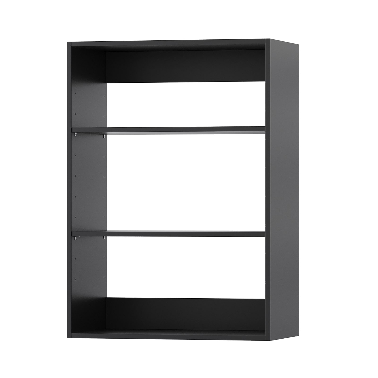 LOVMOR SF-Y-YMG04-26-B 25.5 in. W Black Short Tower Unit Wall Mount 2-Shelf Wood Closet System