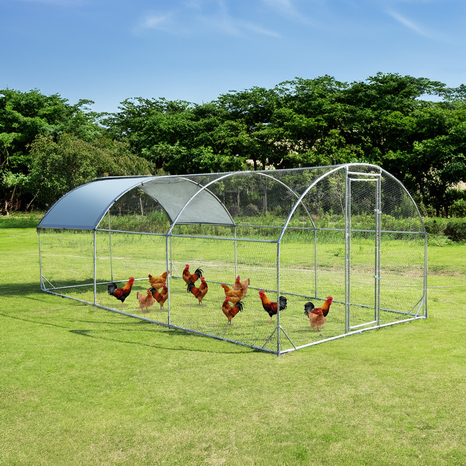 Maocao Hoom Silver Metal Chicken Coop in the Chicken Coops & Rabbit ...