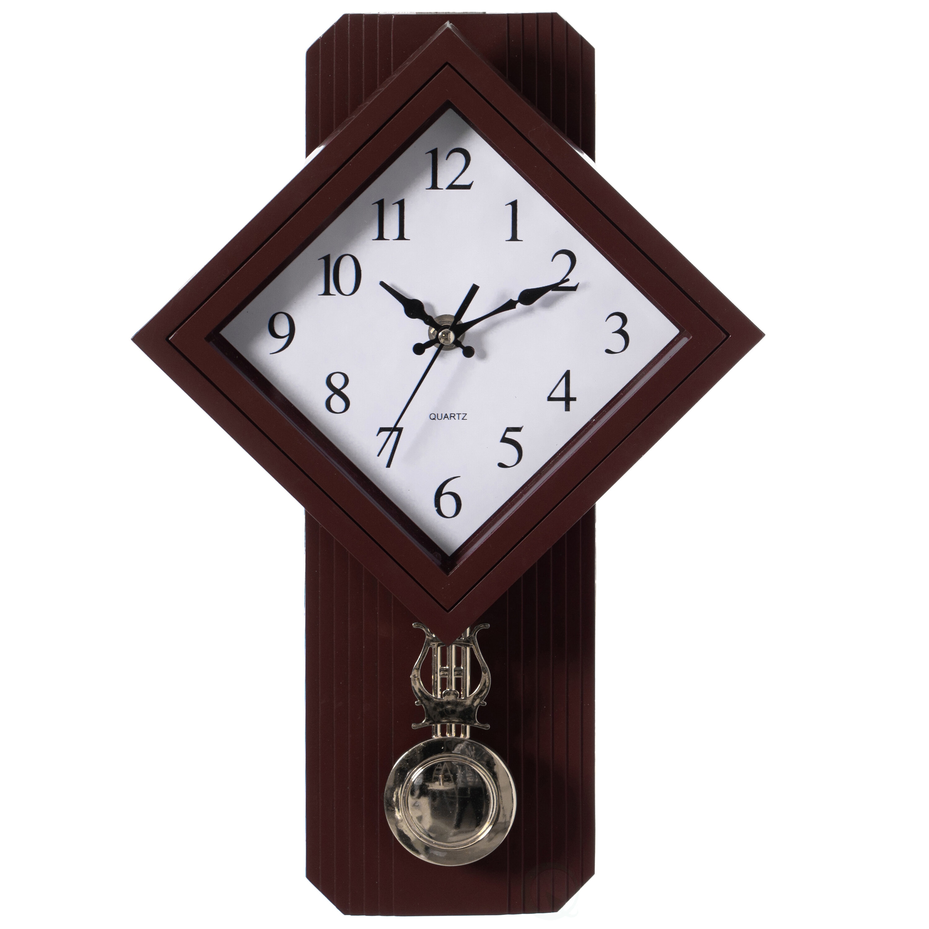 Clockswise QI004508.BN Analog Rectangle Wall Farmhouse