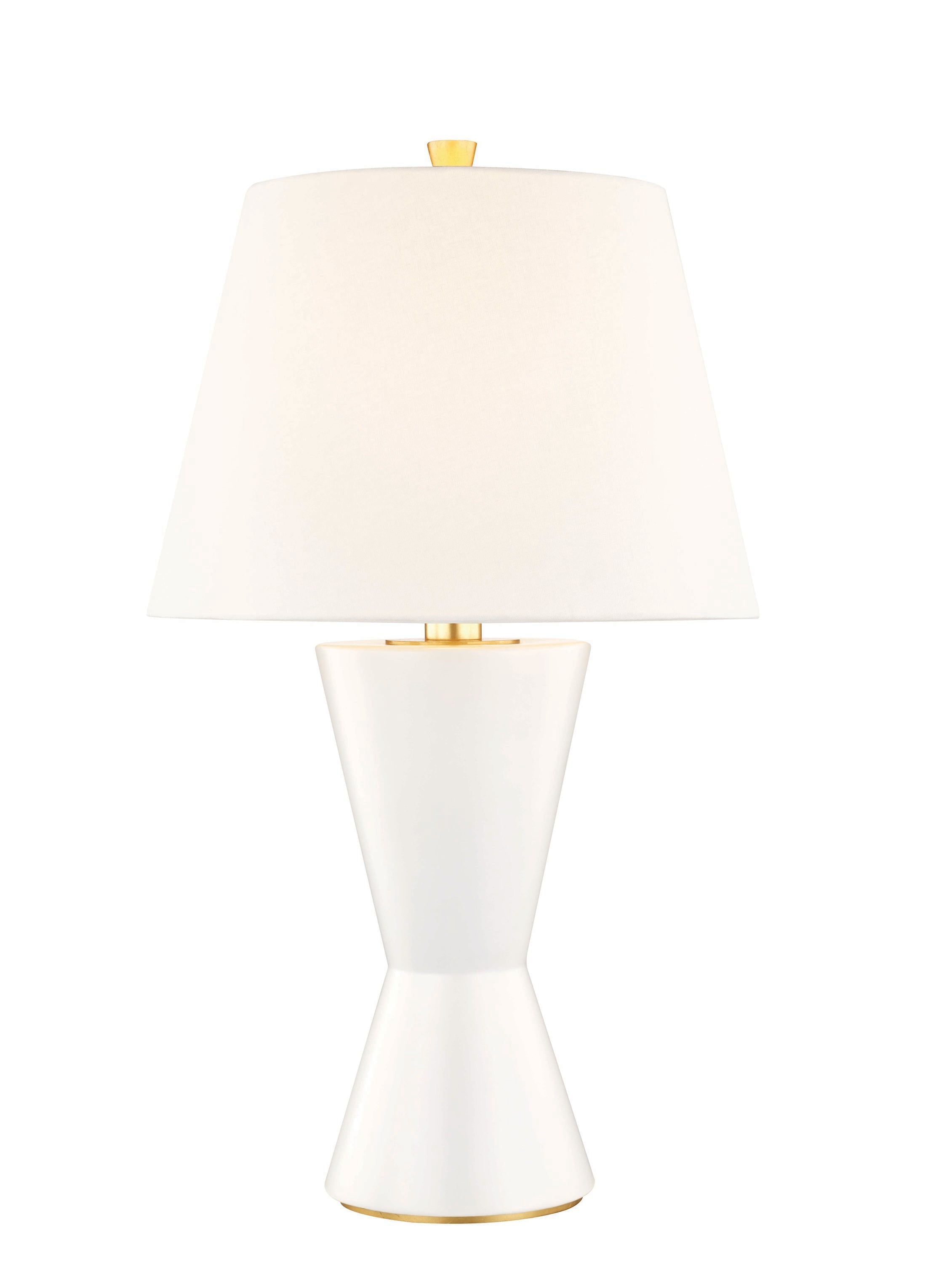 Fifth and Main W2401L-MW Cascade 13-in Matte White On/Off Switch Table Lamp with Fabric Shade