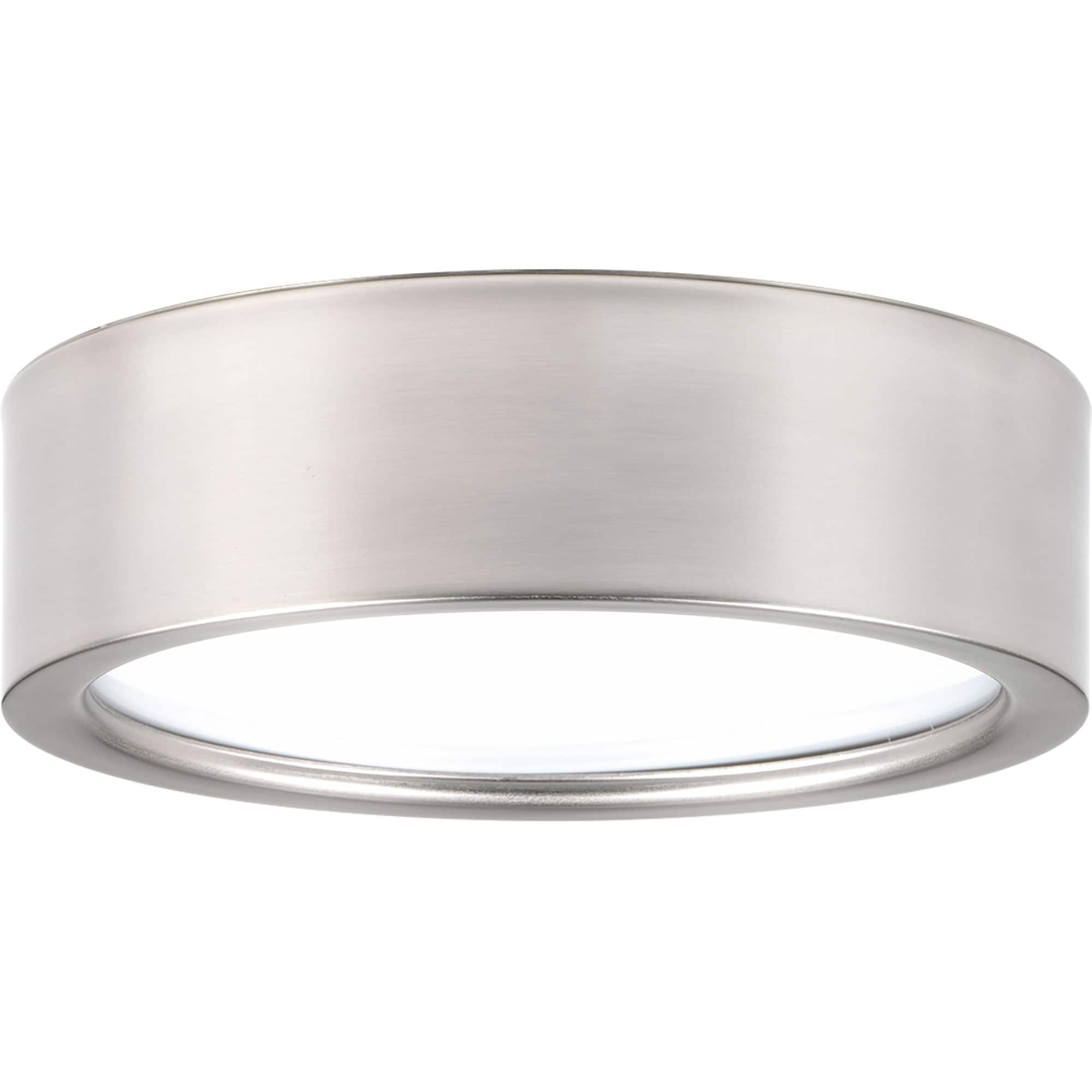 Progress Lighting Portal LED 1-Light Brushed Nickel LED Flush Mount ...