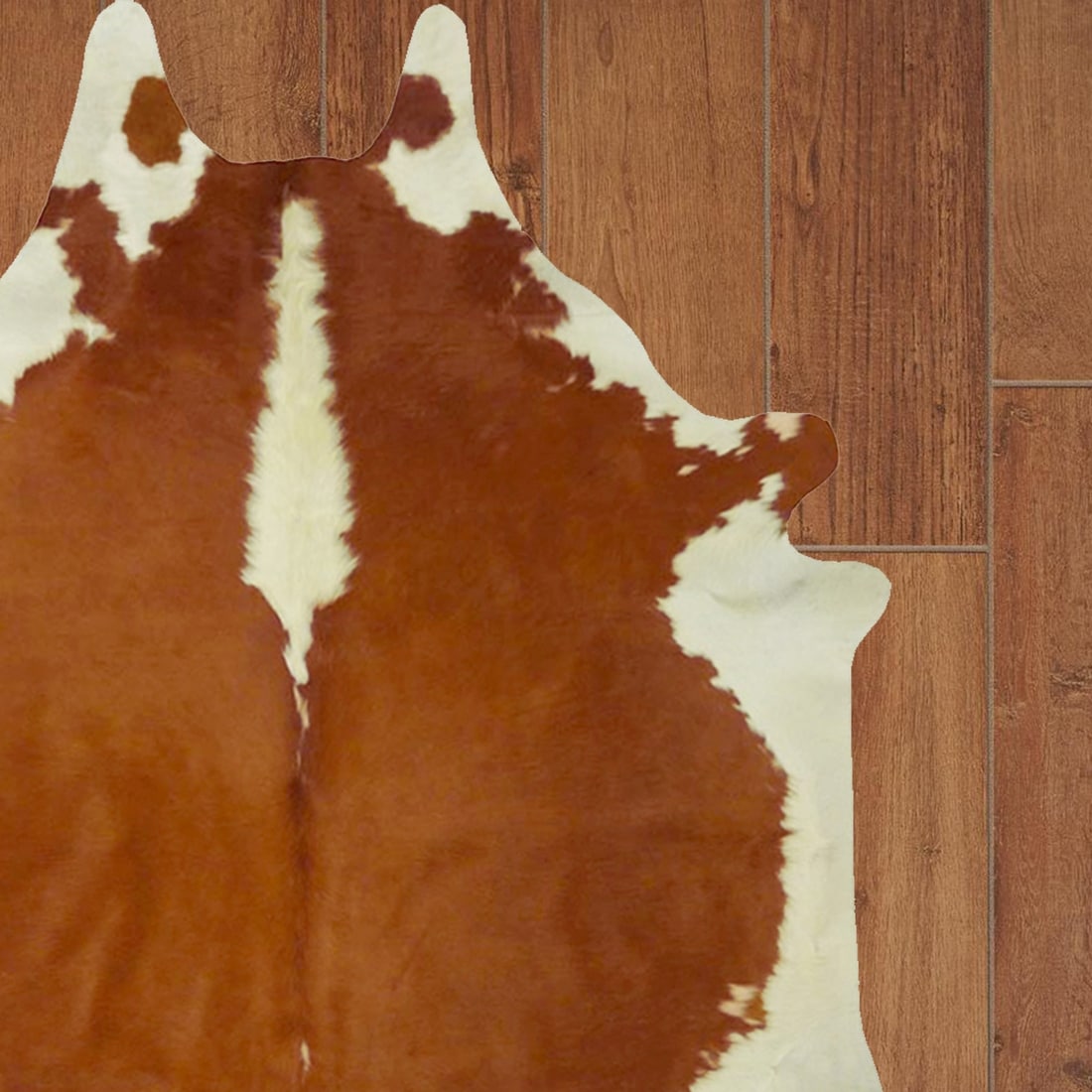 HomeRoots Josephine 4 X 5 (ft) Rag Cowhide Brown White Irregular