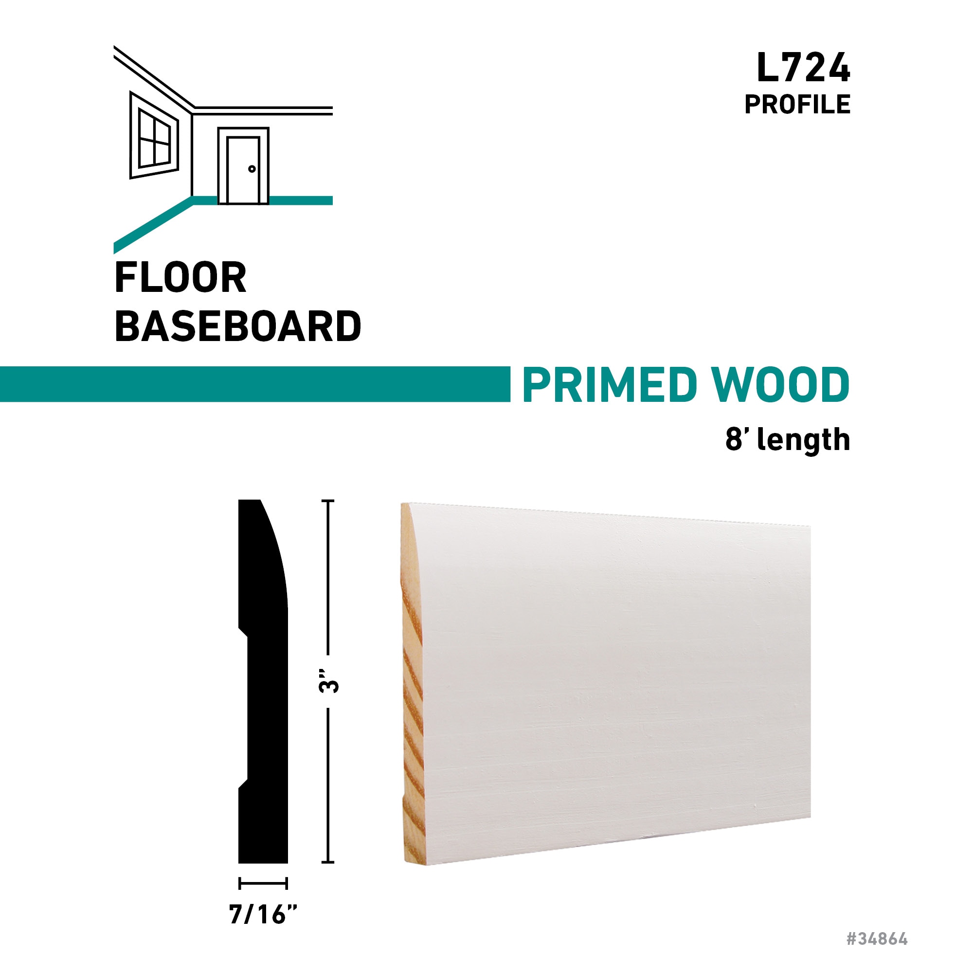 RELIABILT L 724 8FJPMD Baseboard-Moulding - View #3