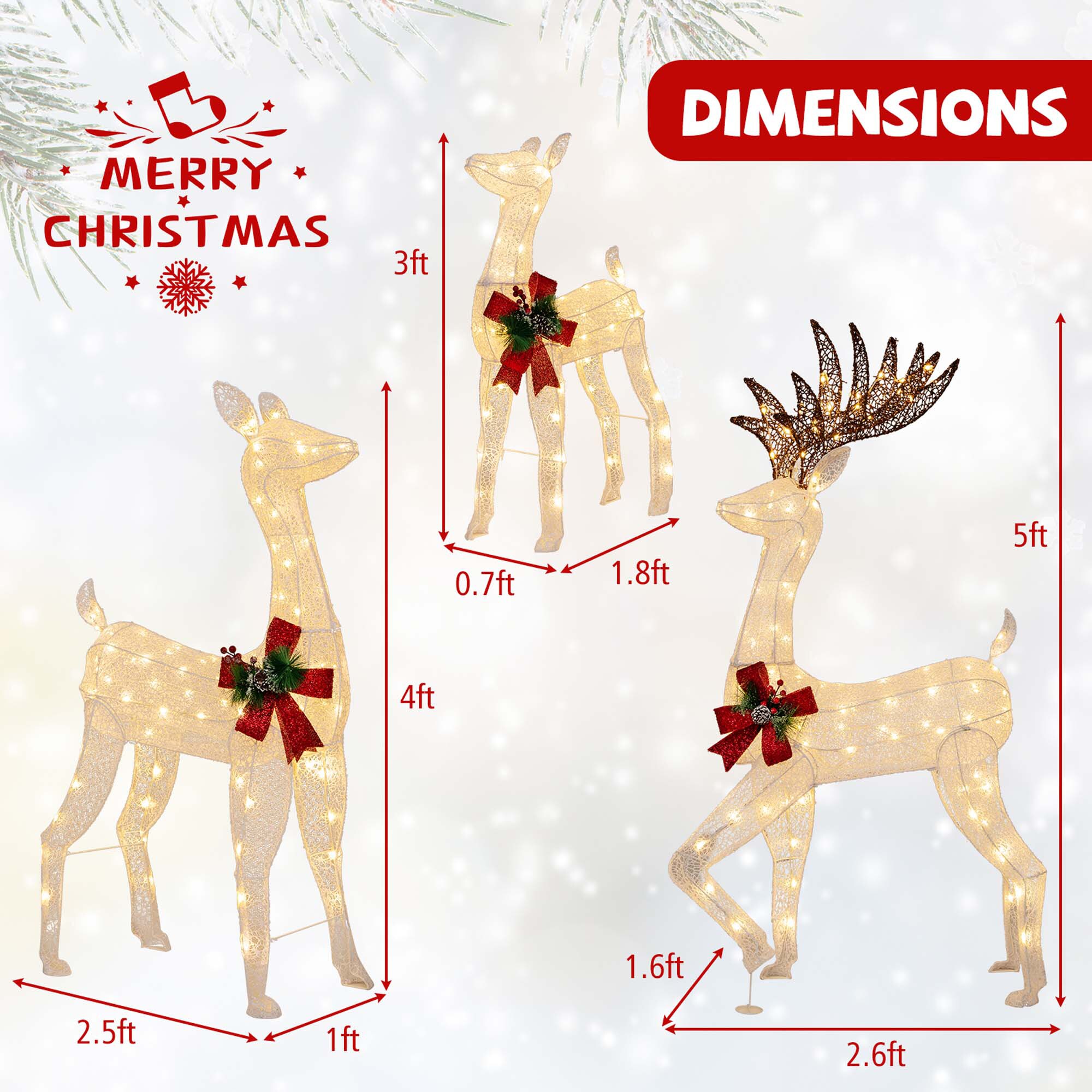 Costway LWS00789 Table-Christmas-Decorations - View #2