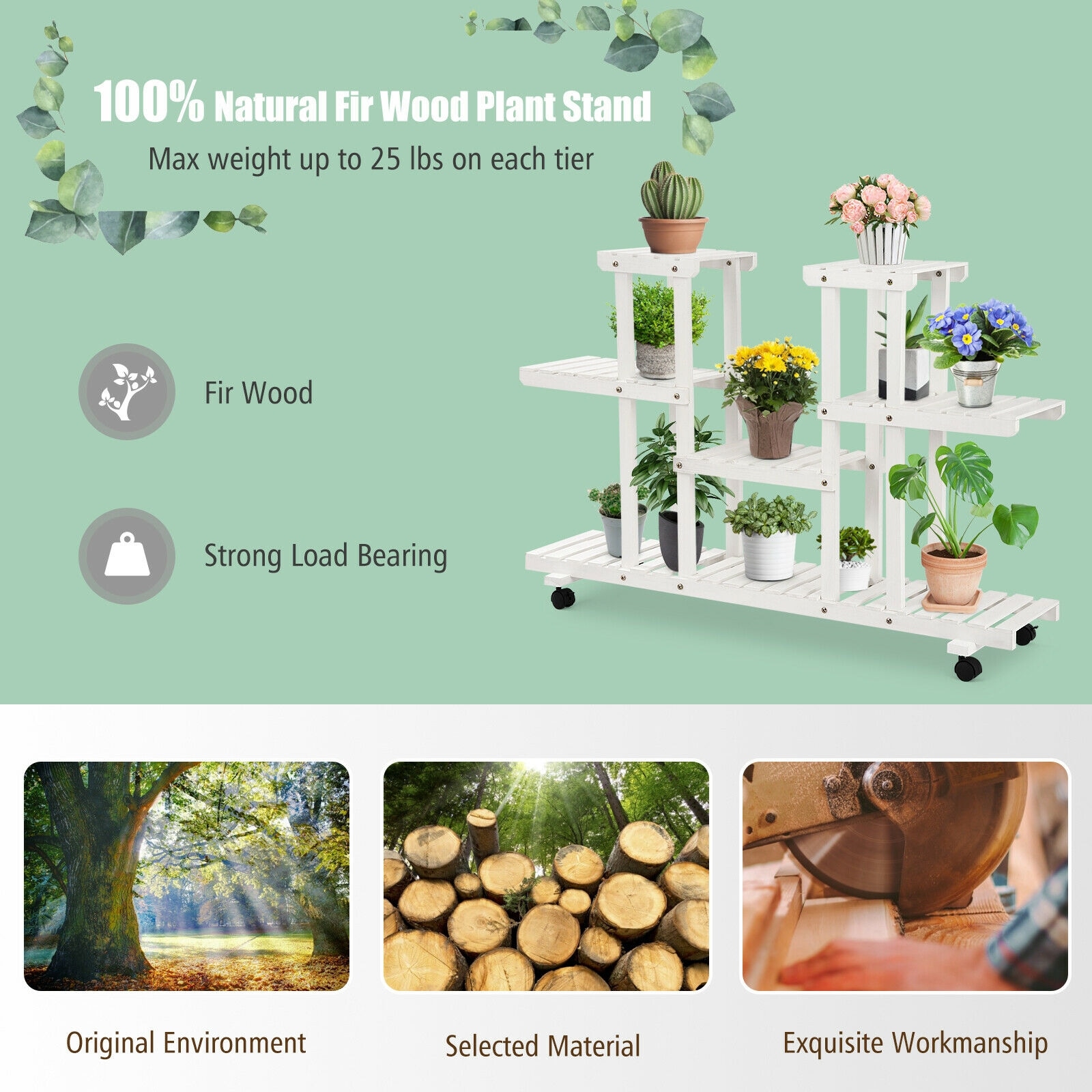 Forclover CWTA-GT3273WH Plant-Stand - View #3