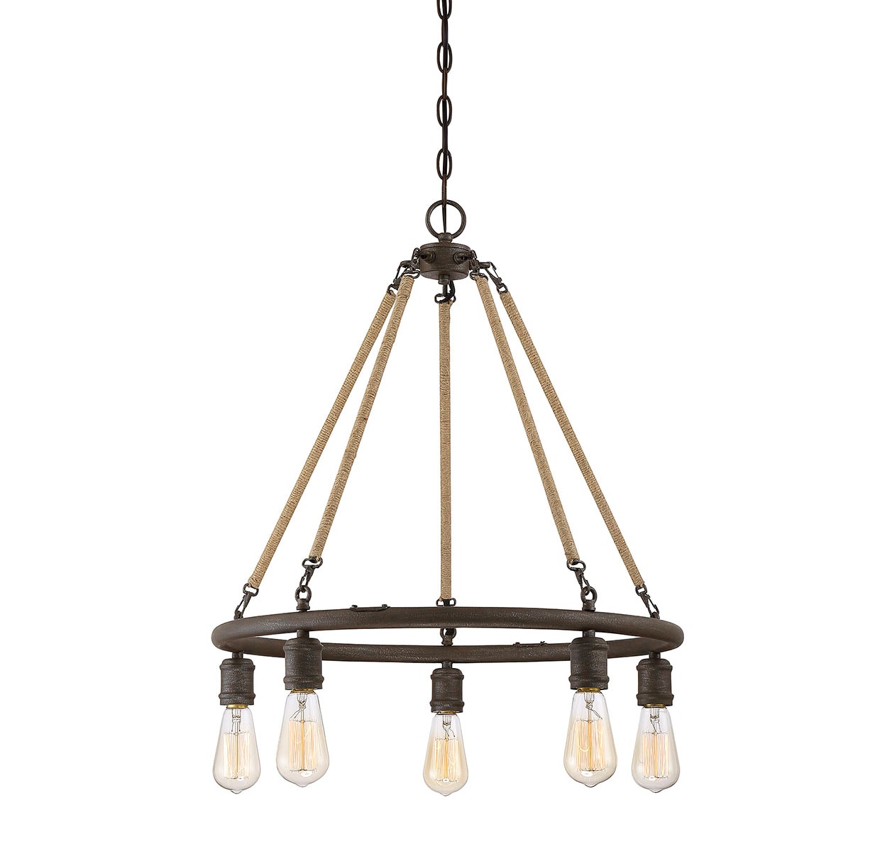 LW-SH63422 1-Light Rusty Nail Traditional Dry Rated Chandelier