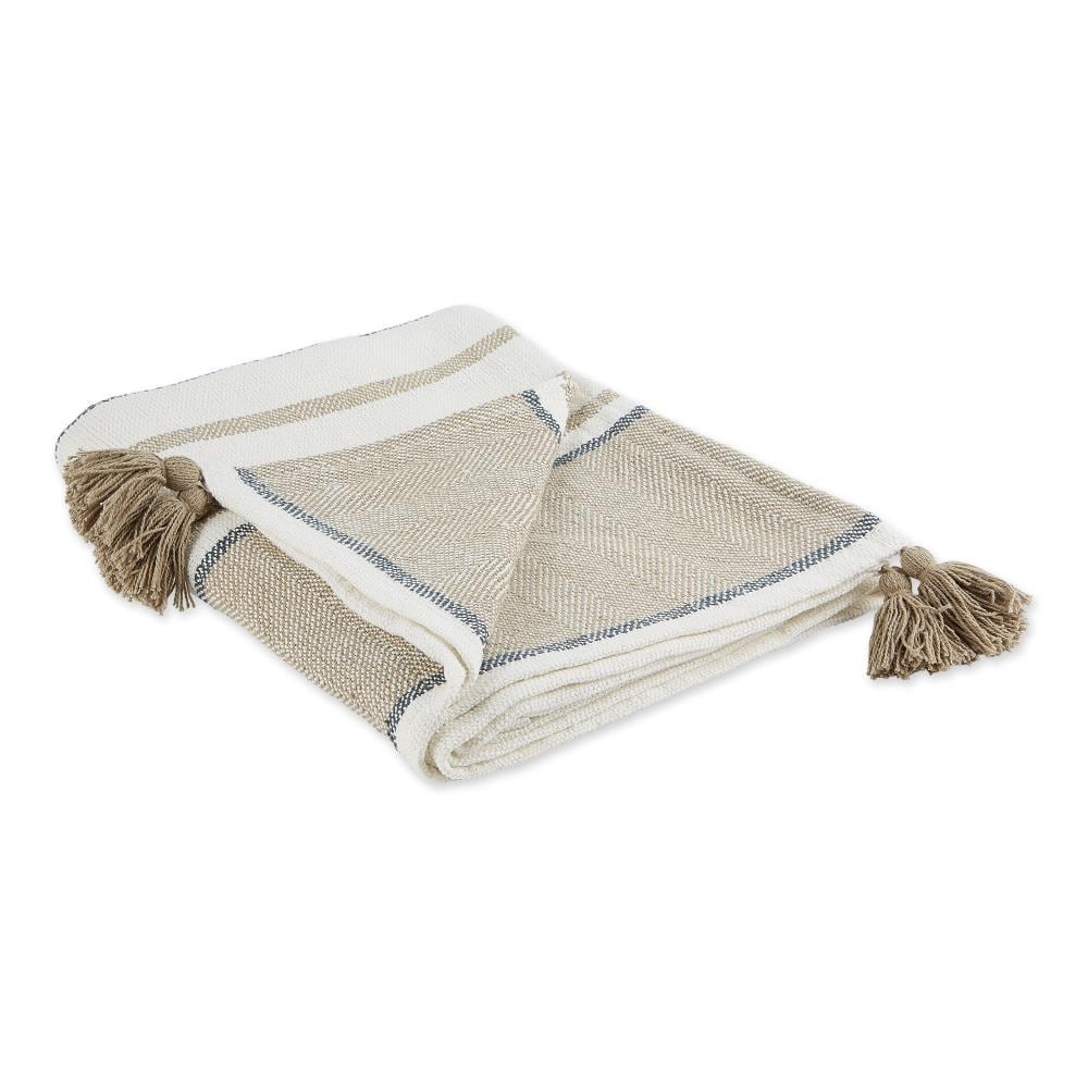 DII CAMZ11472 Stone and Mineral 2-Tone 50-in x 60-in Cotton Throw