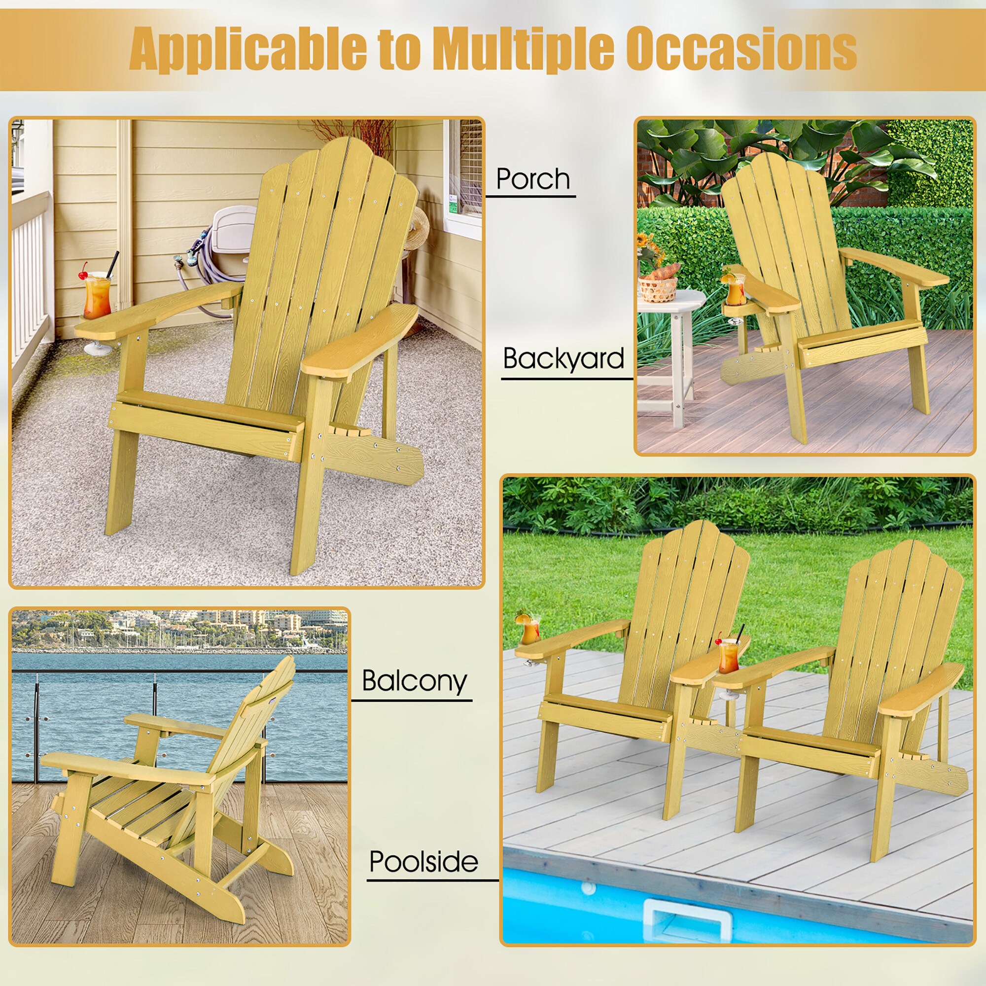 Costway NP10983YW Patio-Chairs - View #6
