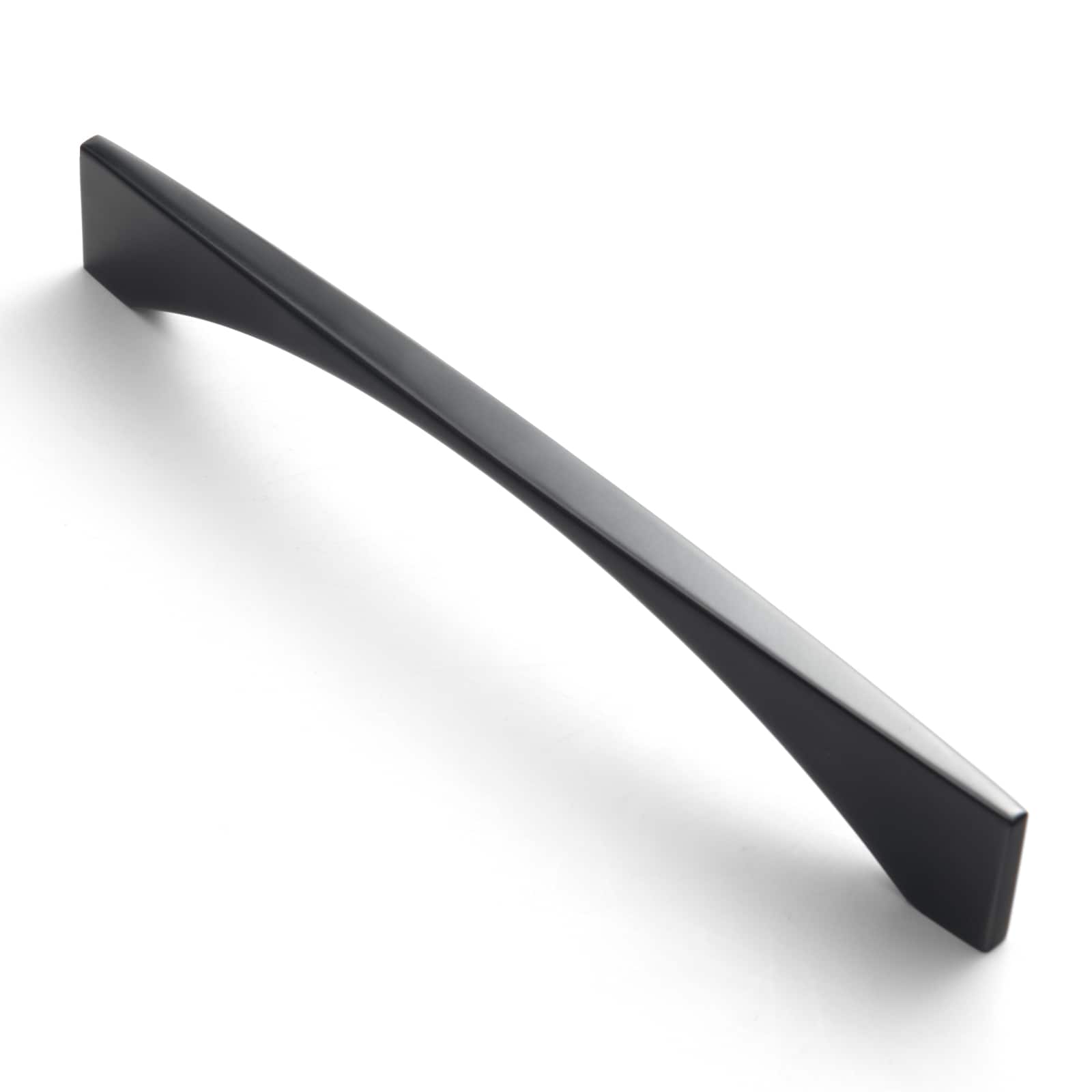 Miaokesen 074B-160 6-5/16-in , 160mm Center to Center Matte Black Rectangular Handle 6 -Pack