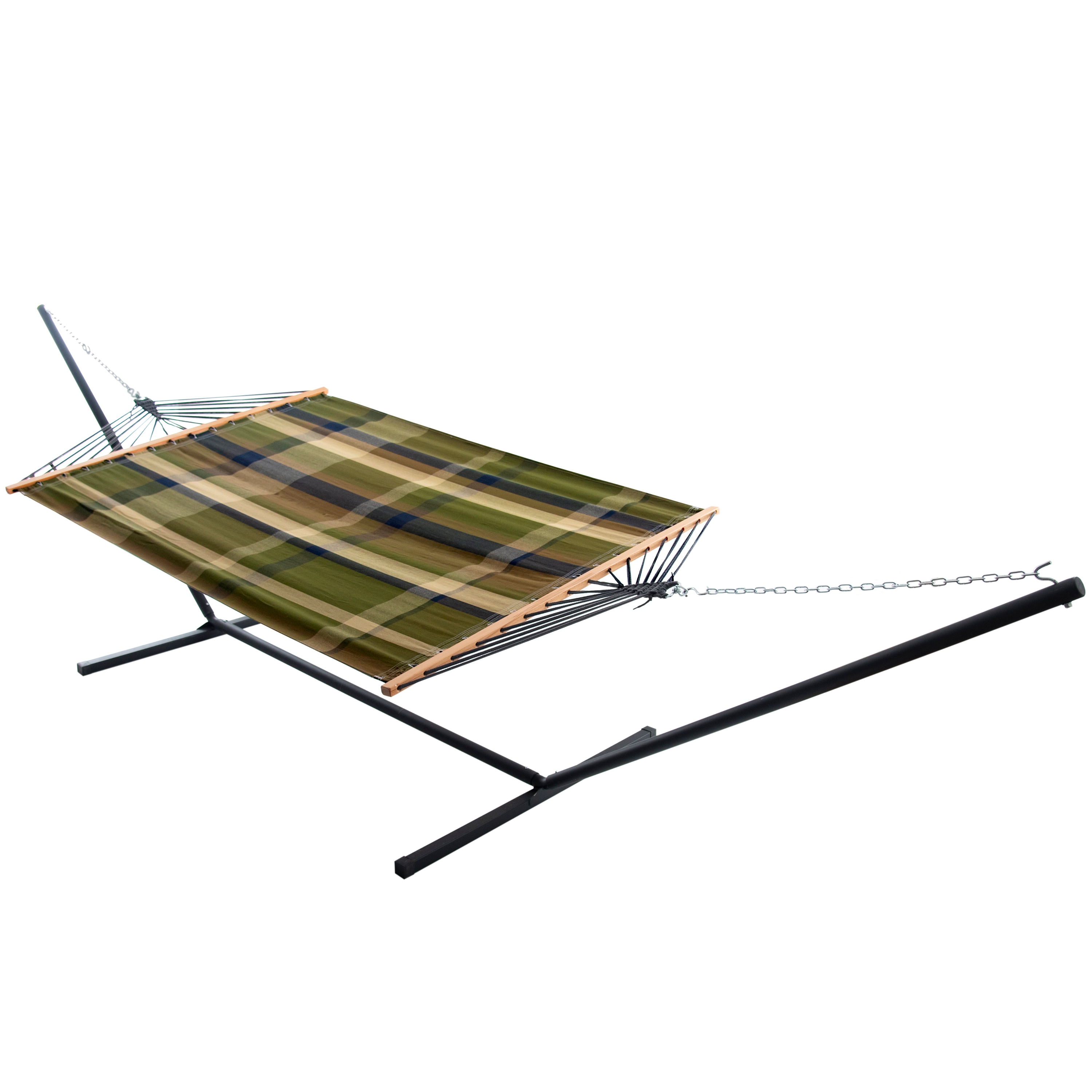 Vivere C13BEAM-41 Spreader Bar Combo Fabric Hammock with Stand