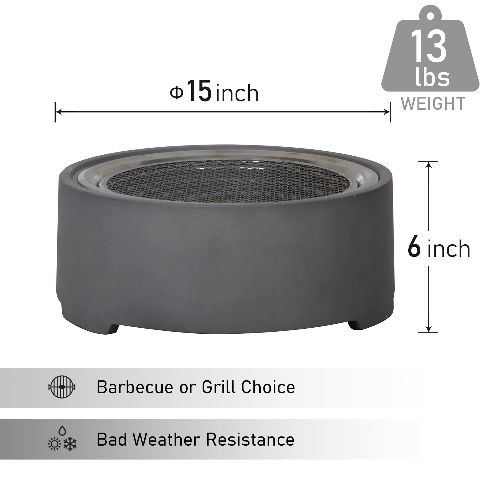 Upland PD-A230005 Charcoal-Grills - View #2