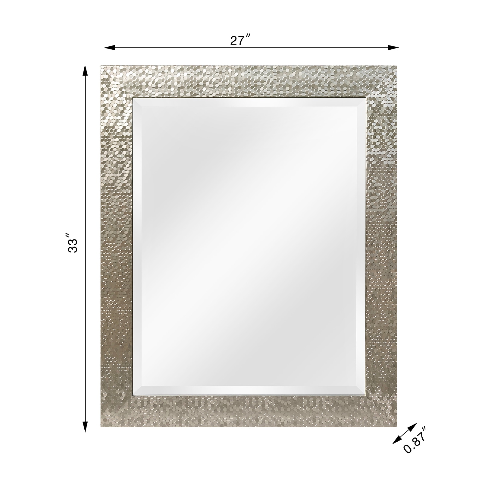 allen + roth White Wash Easel Mirror 20 x 62in 20-in W x 62-in H