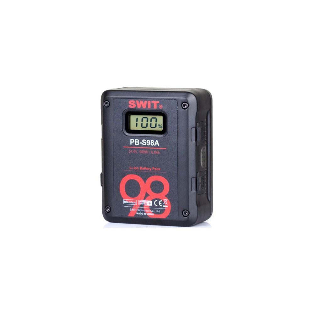 SWIT Electronics TCNCD358525  America SWIT-PB-S98A 98W Multi-Socket Square Gold Mount Li-ion Battery