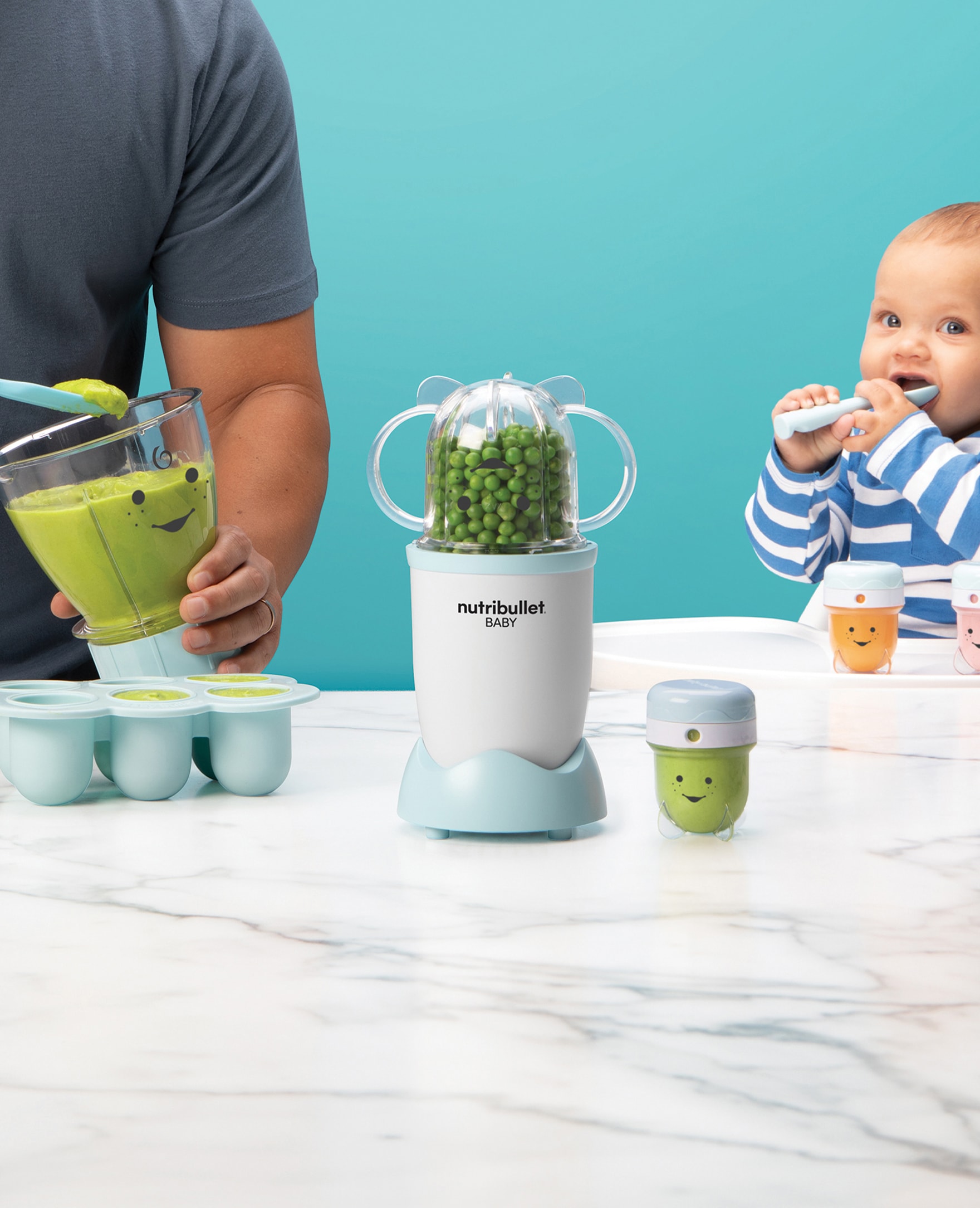 NutriBullet Baby Food Blender, 32-oz, Blue, NBY-50100 
