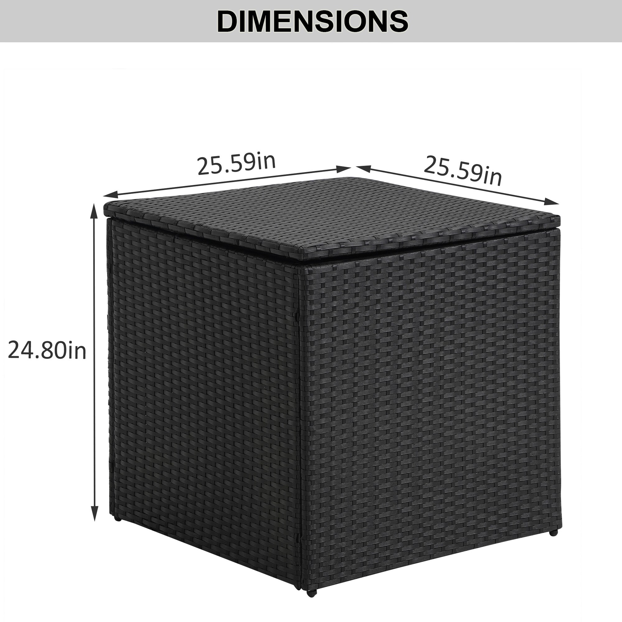 Suncast 29.75-in L x 49.25-in 134-Gallons Peppercorn Plastic Deck Box in  the Deck Boxes department at
