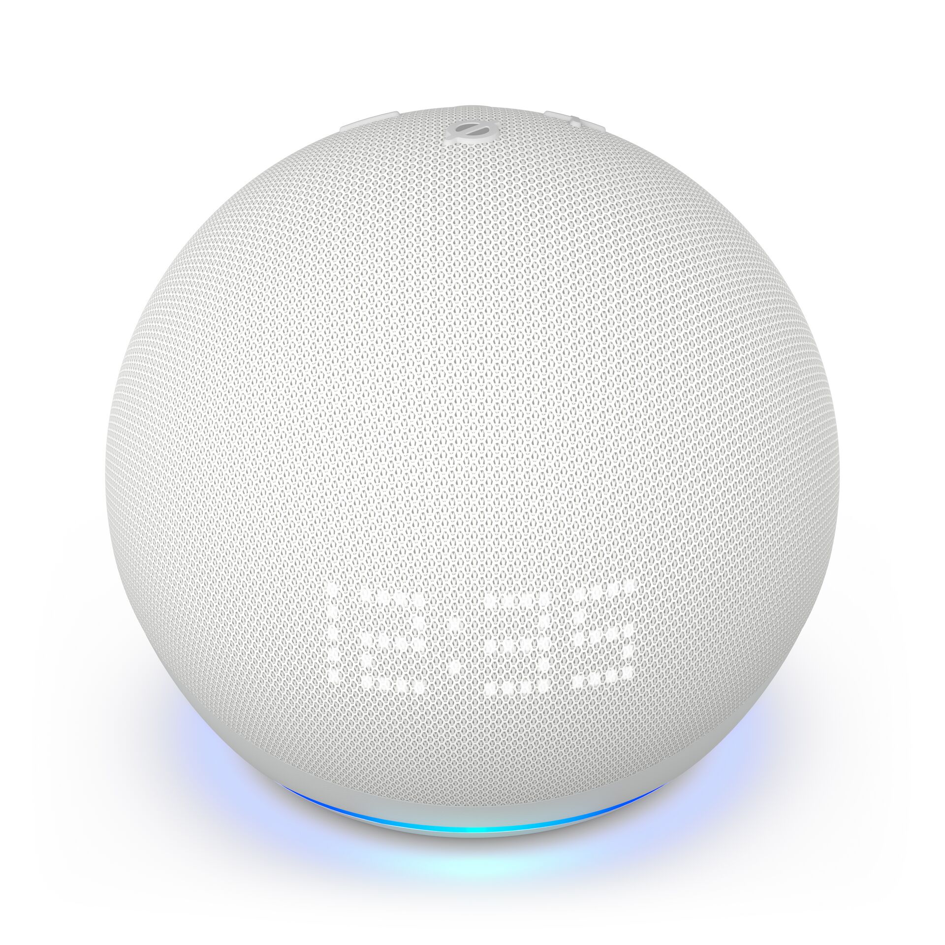 2022 Echo Dot 5th Gen Smart Speaker Clock, Glacier White