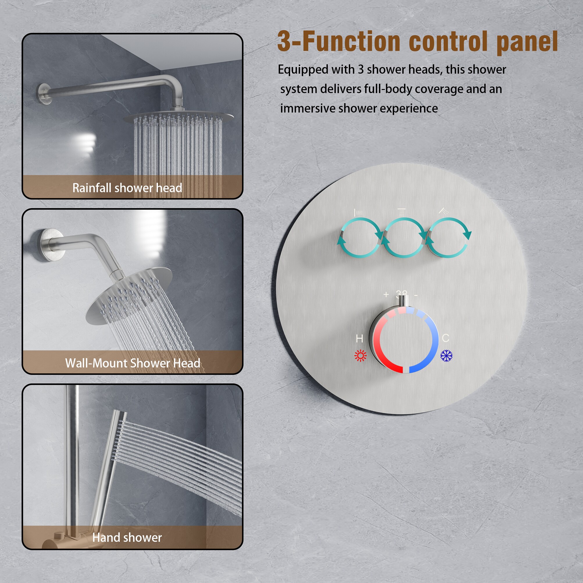 LIVIZA WB-0812-N Showerhead-Bar-Panels - View #8