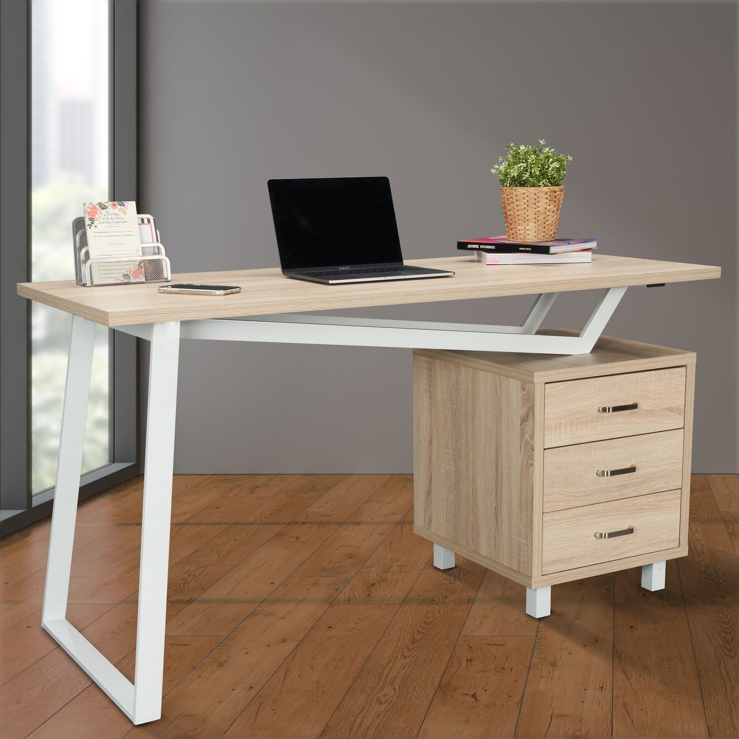 JASMODER RTA-2333-SND 23.63-Inches Multiple colors/finishes Modern/Contemporary Writing desk