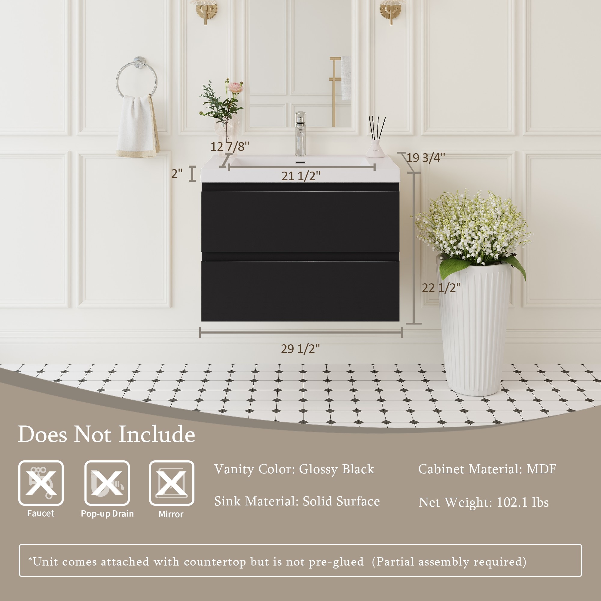 Iseryn YSG26923P15 Bath-Vanity-Combo - View #8