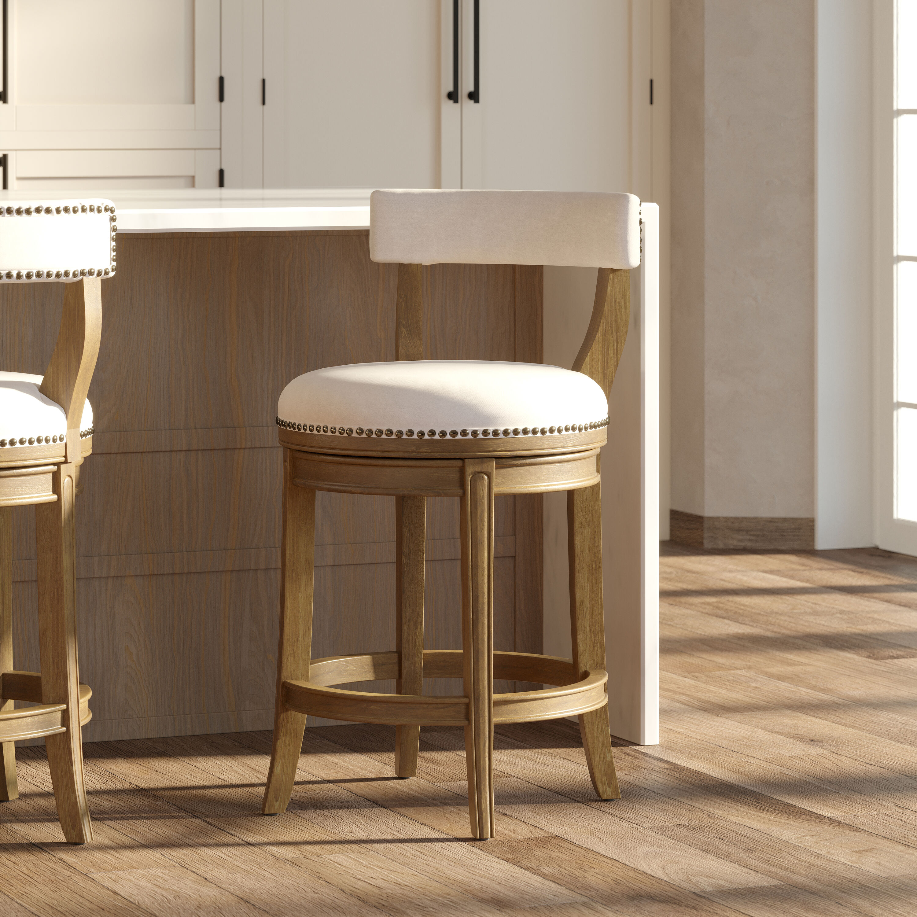 New Ridge Home Goods NR111704-FCS-OA stools - View #3