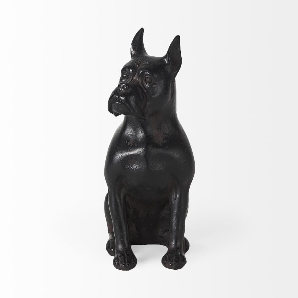 Mercana 9.0551-in Black Resin Boxer Dog Tabletop Decoration in the  Decorative Accessories department at