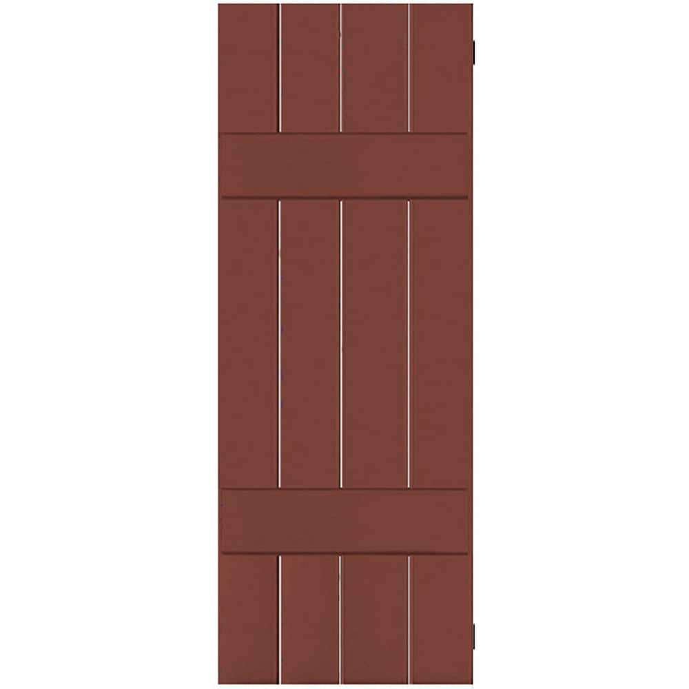 Ekena Millwork RWB15X071RWM 15-in W x 71-in H Country Redwood Board and batten Wood Exterior Shutters ( 2 -Pack )