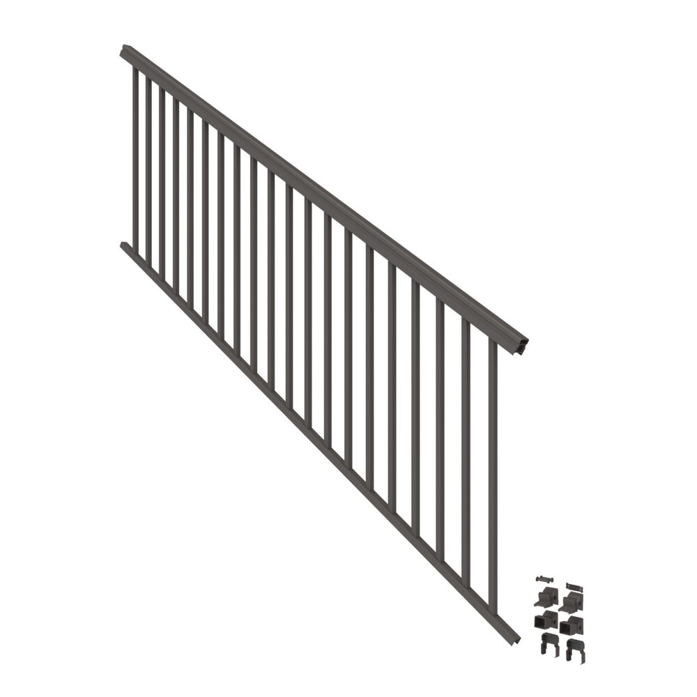 Freedom VersaRail Classic 8-ft x 1.7-in x 3-ft Matte Bronze Aluminum ...