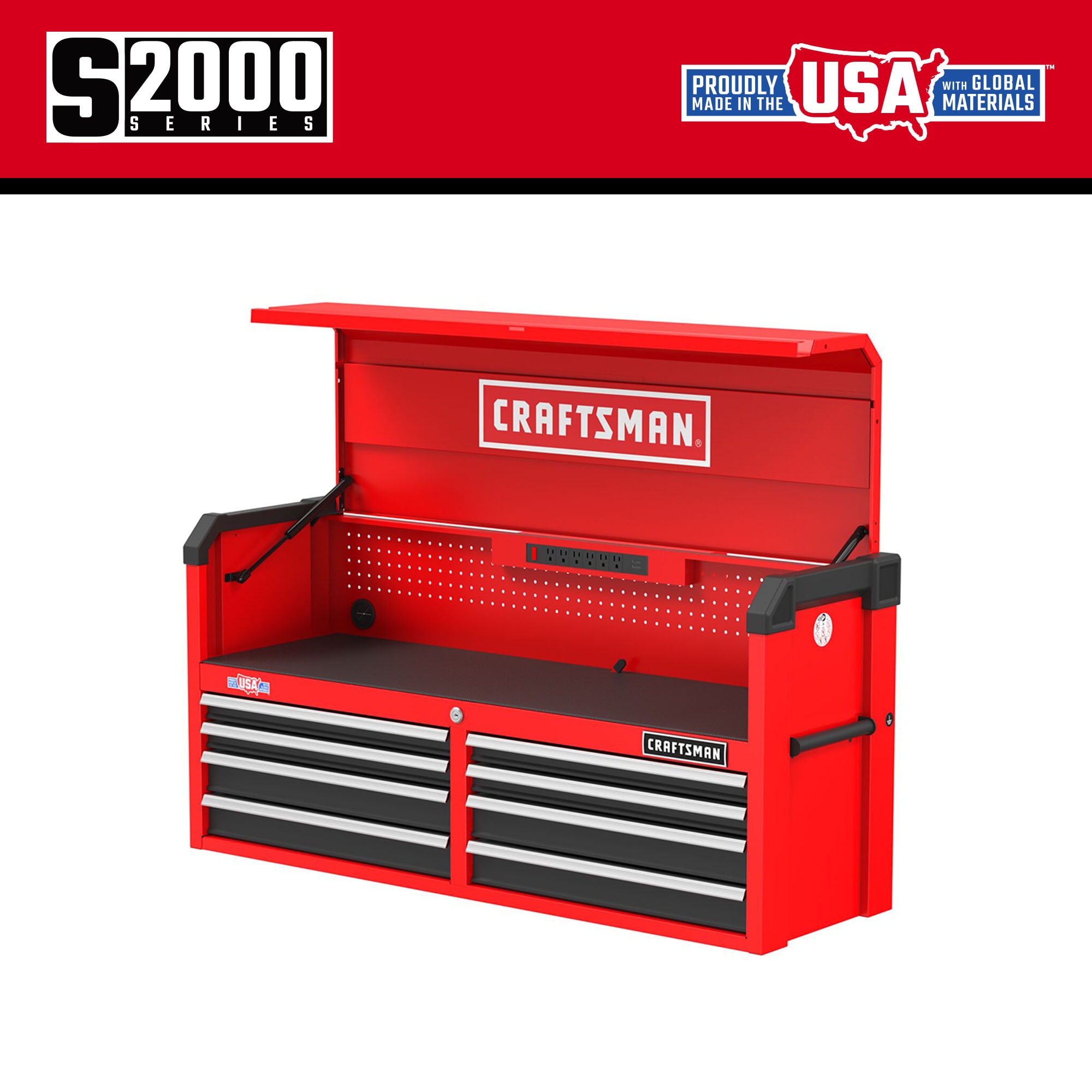 CRAFTSMAN 2000 Series 51.5-in W x 24.7-in H 8-Drawer Steel Tool Chest (Red) CMST98272RB Sansujyuku sansujyuku.com