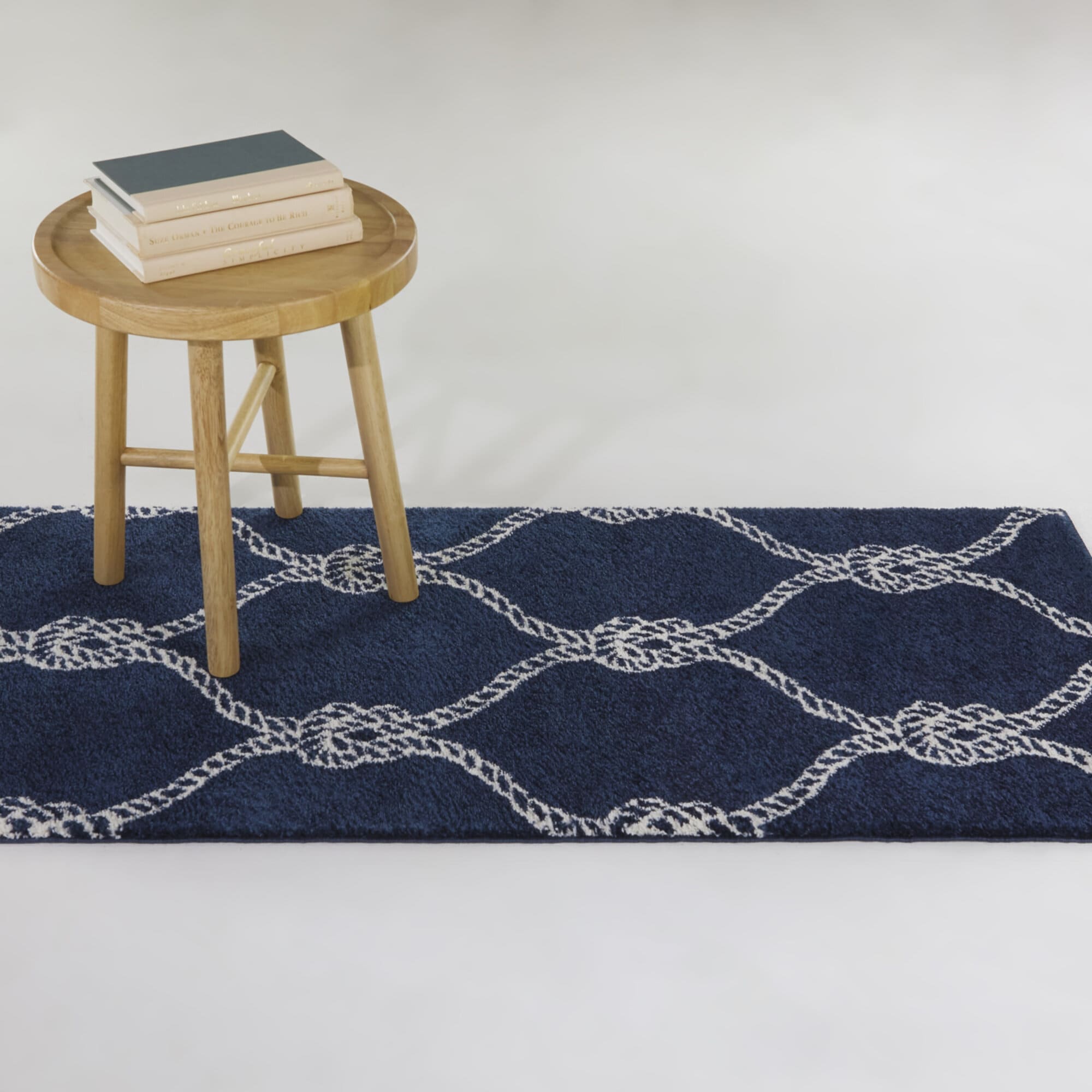 Balta 3008347 Fischer 2 x 7 (ft) Loomed Polypropylene Navy Rectangular Indoor Trellis Bohemian/Eclectic Runner rug
