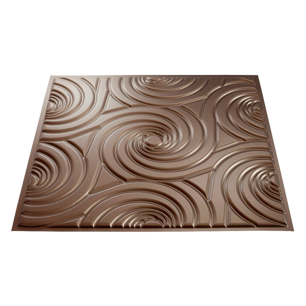 Fasade G73-28 24-in x 24-in Typhoon Argent Bronze PVC Surface-mount Ceiling Tile (1-Pack, 4-sq ft / Case)
