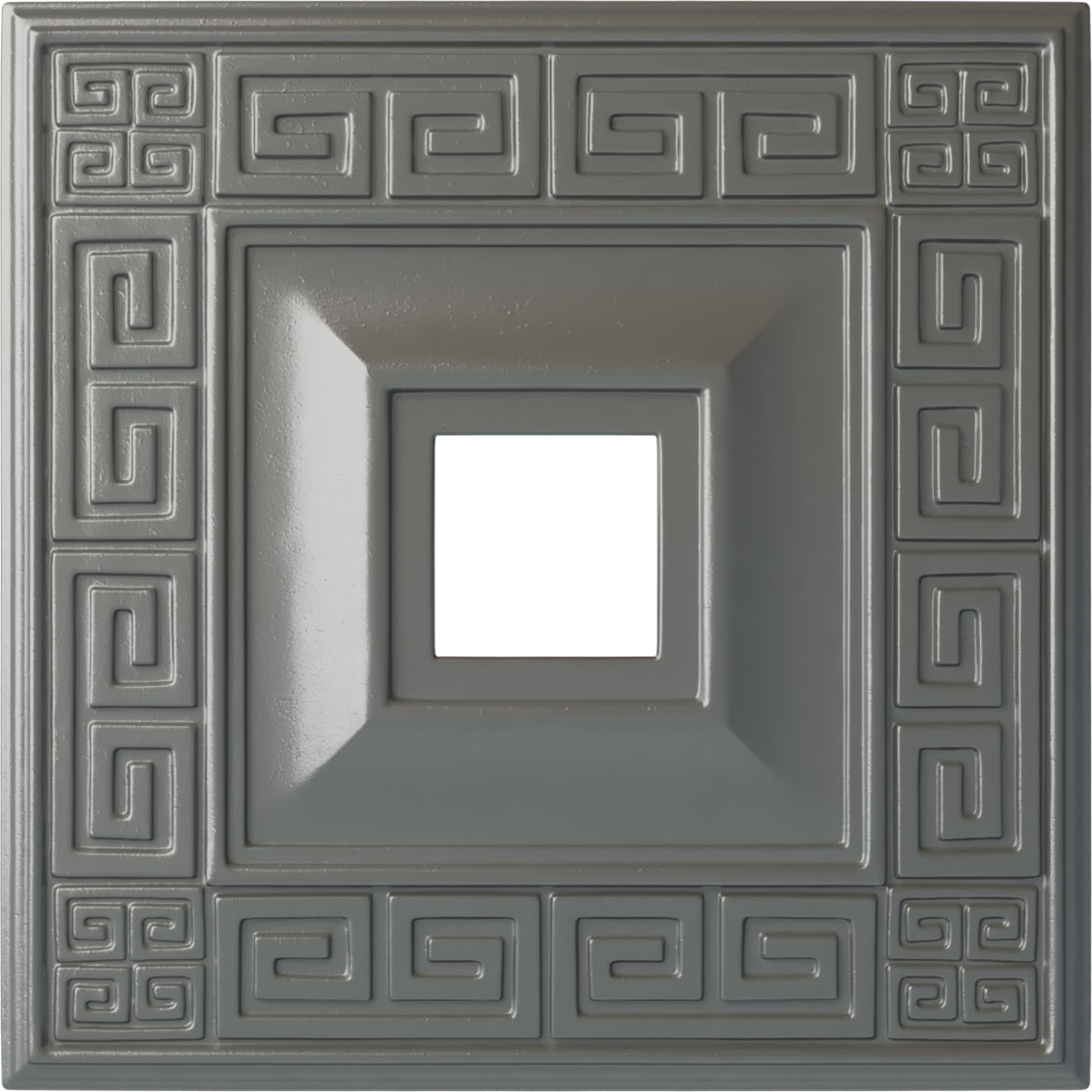 Ekena Millwork CM18ERSLS Eris 18-in W x 18-in L Painted Silver Polyurethane Whole Ceiling Medallion