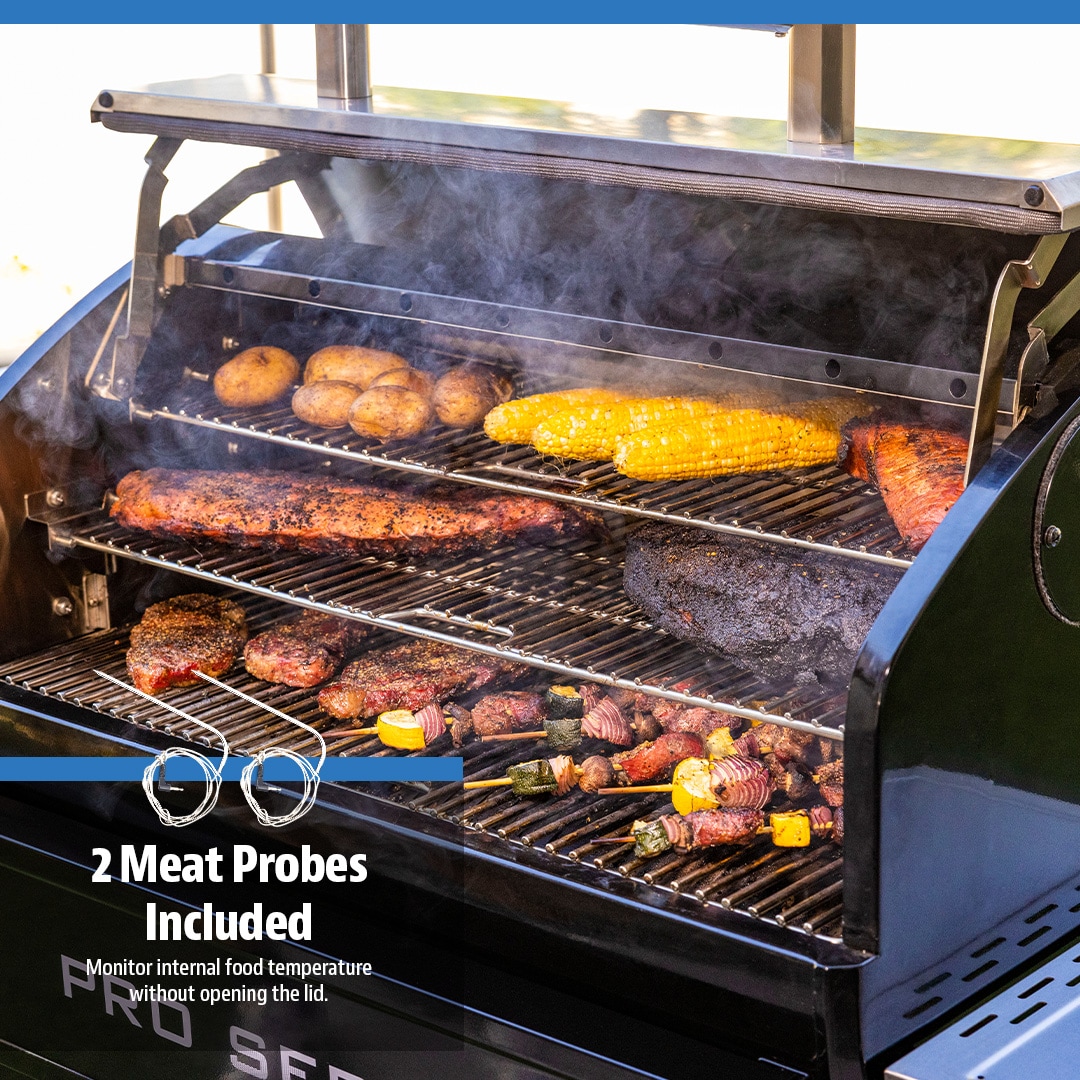 Pit Boss Pro 1600 Elite 1598-Sq in Stainless Steel Pellet Grill with smart  compatibility in the Pellet Grills department at