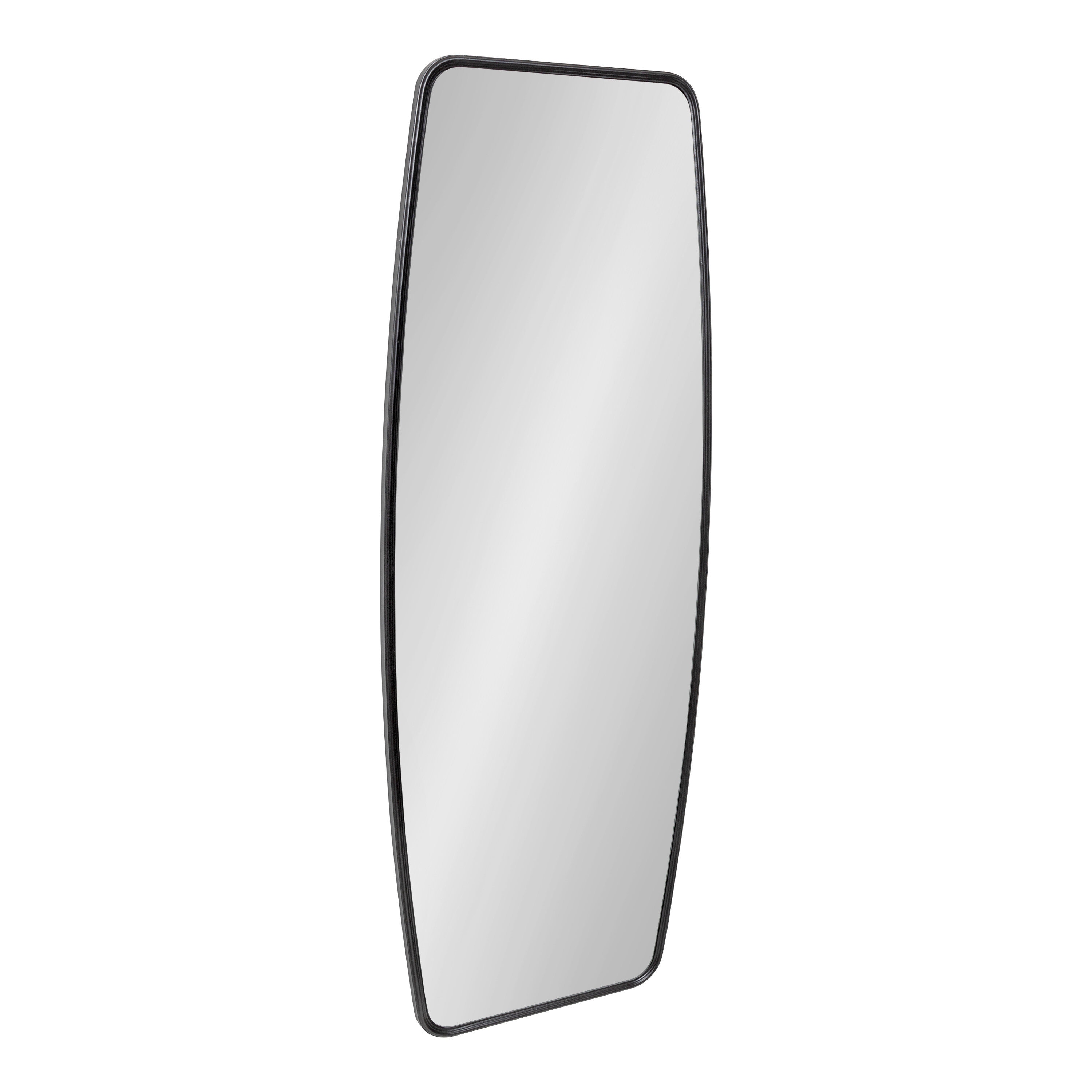 Kate and Laurel 219757 Caskill 18-in W x 48-in H Rectangle Black Framed Full Length Wall Mirror