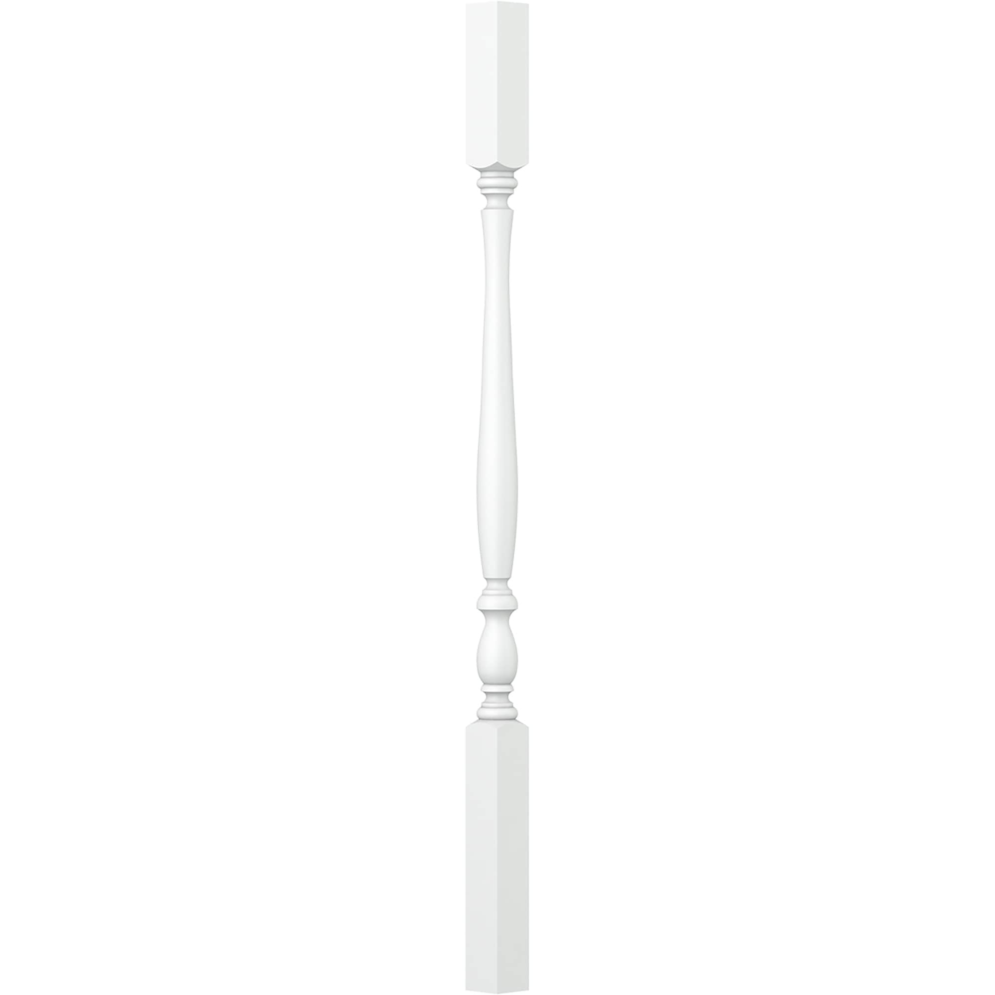 L.J. Smith Stair Systems LJP-2905-PRG 38 38-in x 1.75-in Primed Square Top Turned Stair Baluster