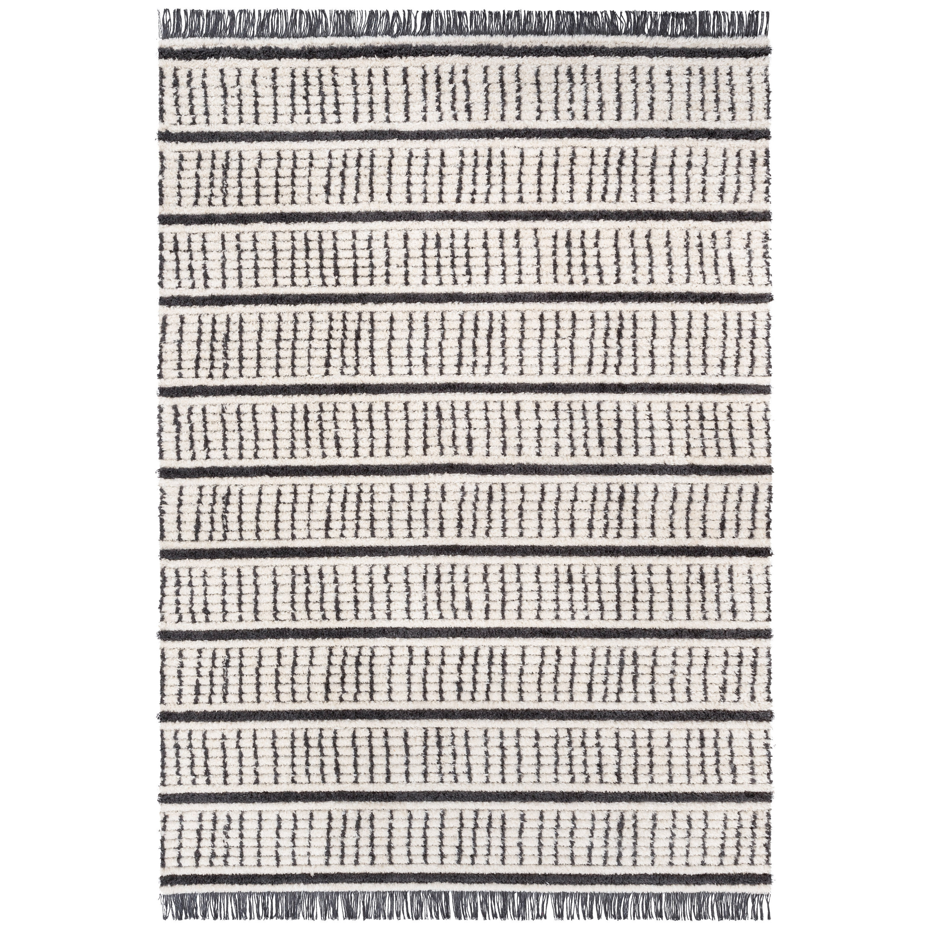Handmade Red Geometric Synthetic 5' x 7' Area Rug