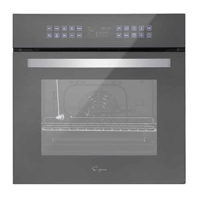 Empava 24-in Single Electric Wall Oven Single-fan (Black) in the Single Electric  Wall Ovens department at