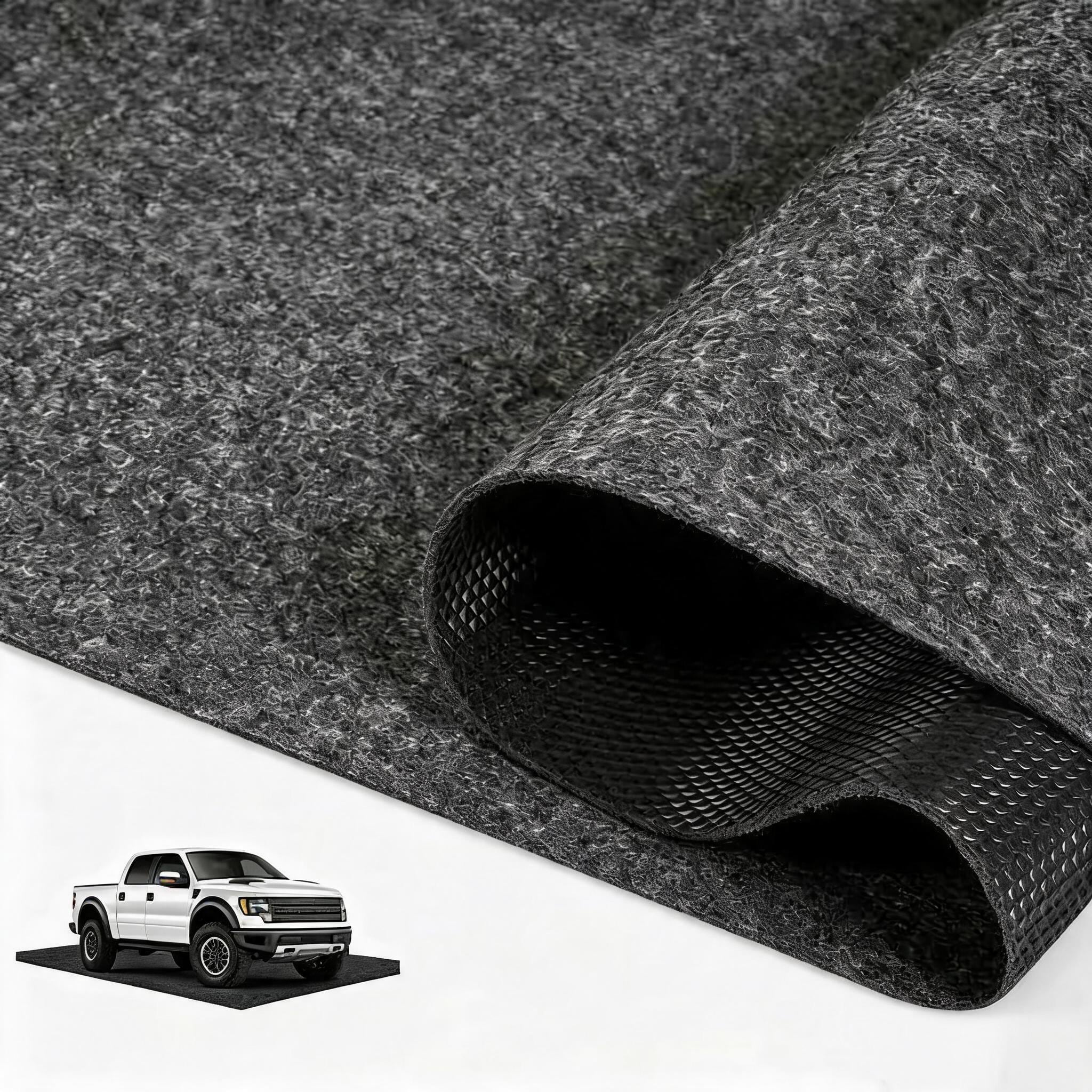 Garvee 22 ft x 8.8 ft Garage Floor Mat Thick Felt with Waterproof Backing Heavy Duty Oil Absorbent Protected Garage Floor for Large SUV MPV Pickup Truck and RV