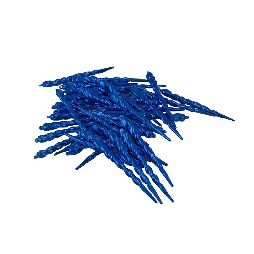 Northlight 31752620 36 -Pack Blue Icicle Standard Indoor Ornament set Shatterproof