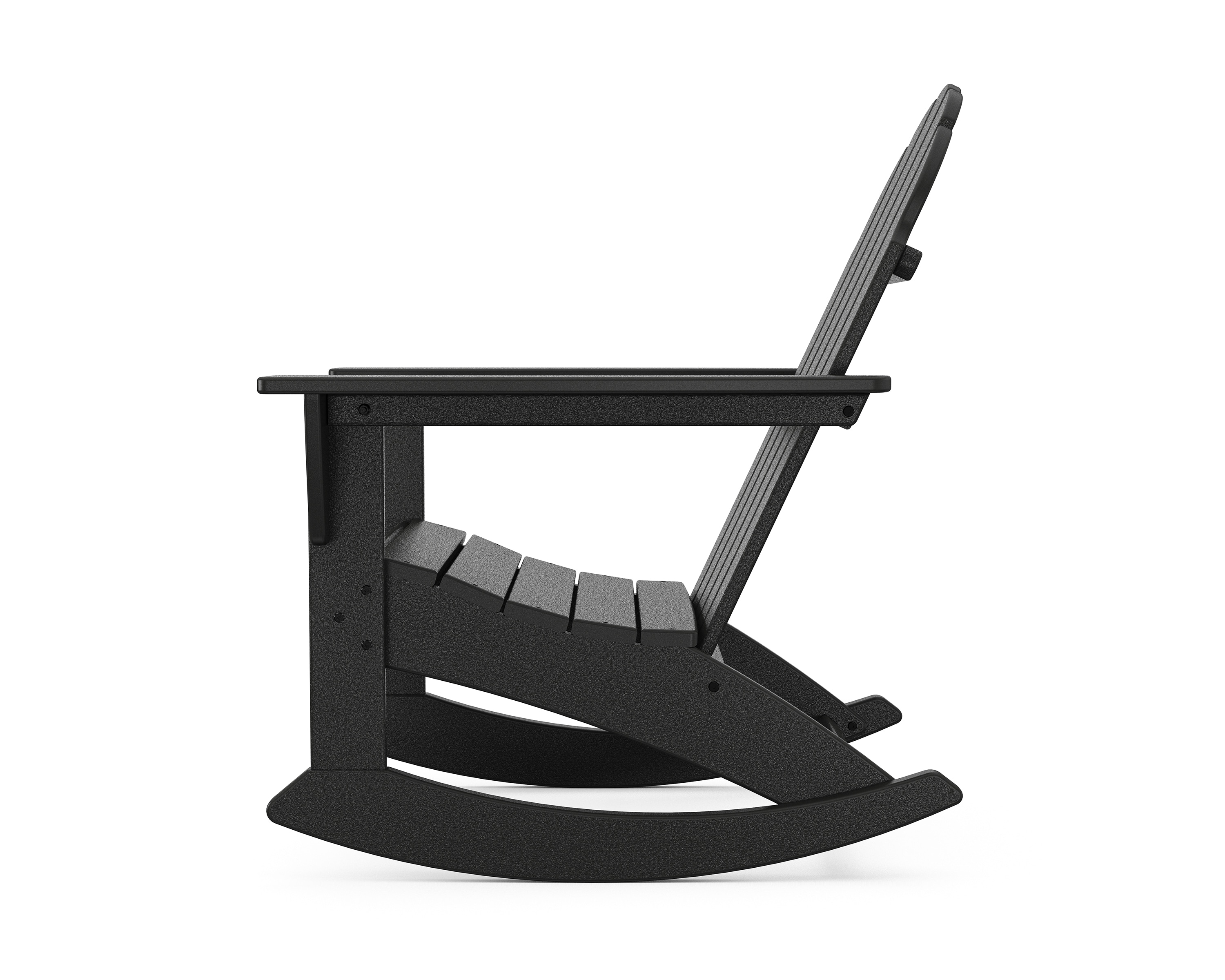 Black Polywood Vineyard Adirondack Rocking Chair