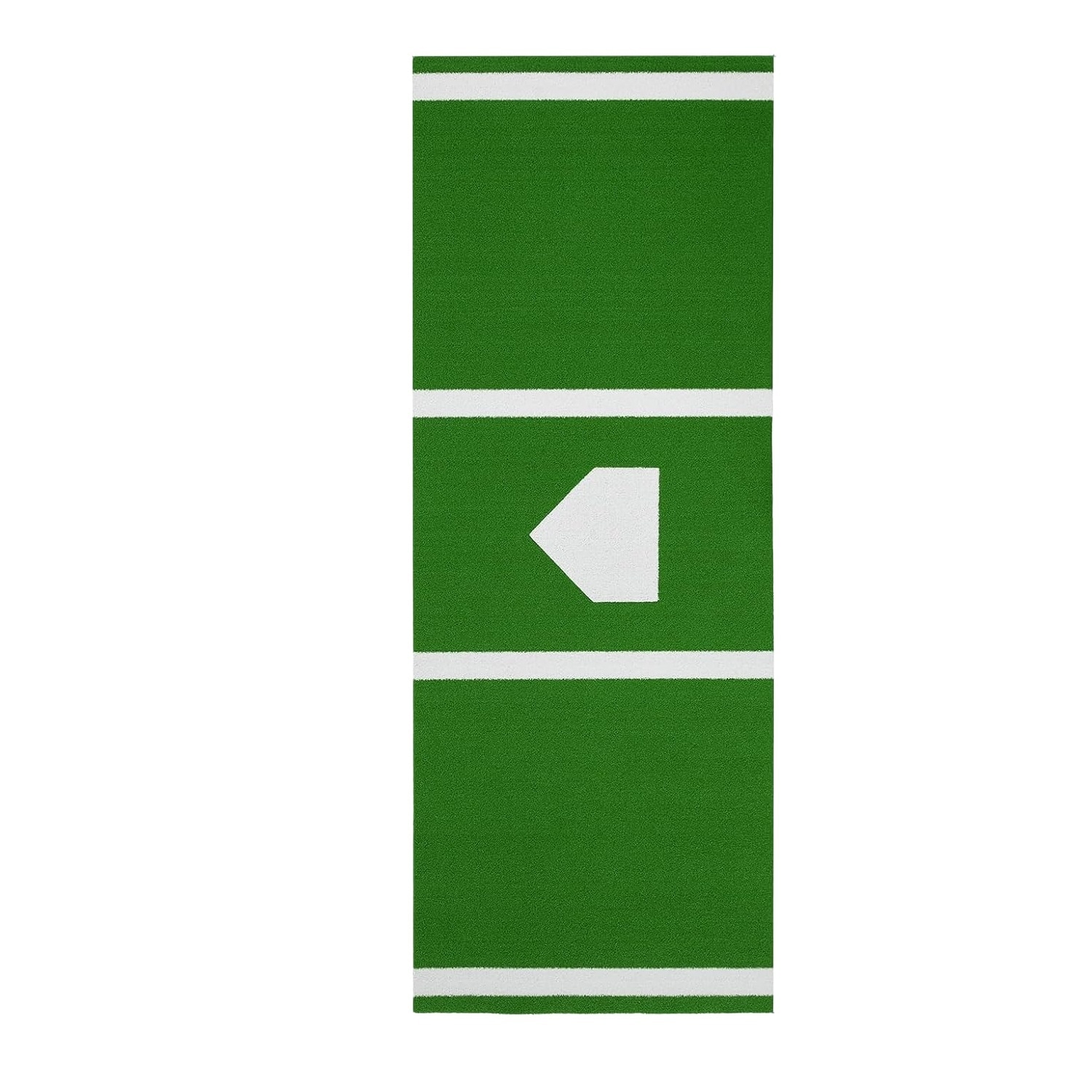 Garvee 12 x 6 ft Baseball Hitting Mat Softball Batting Mat with Home Plate Antislip Rubber Backing Applicable to Indoor or Outdoor Batting Practice-Green