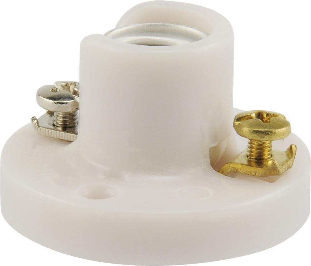 Project Source 250-Watt Porcelain Push-through Lamp Socket, Gold