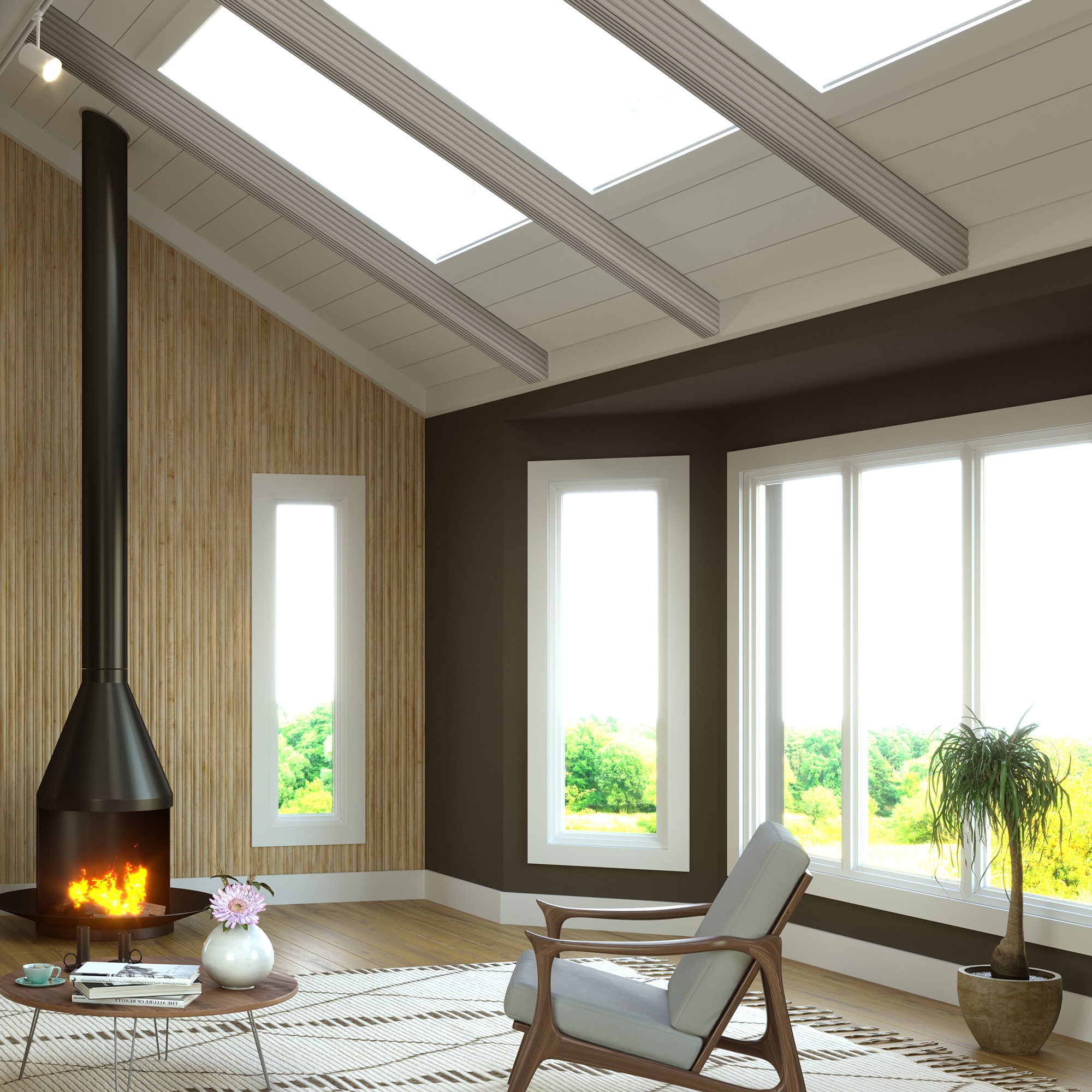 Ornamental Mouldings BEAMNAT05-92POP5X5 Faux-Beams - View #2