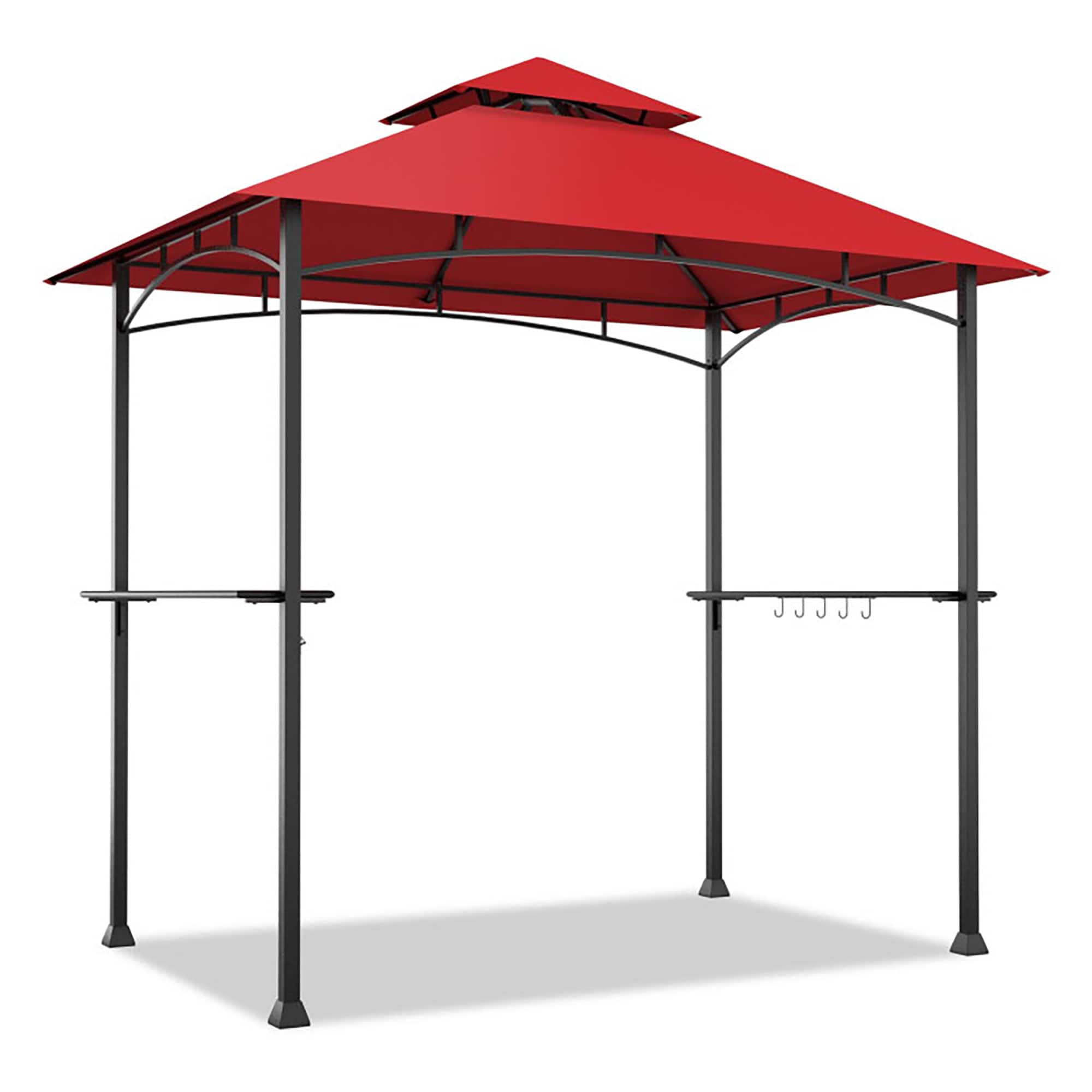 CASAINC WF-W41918150 5-ft x 8-ft Red Square Grill Gazebo with Soft top Roof
