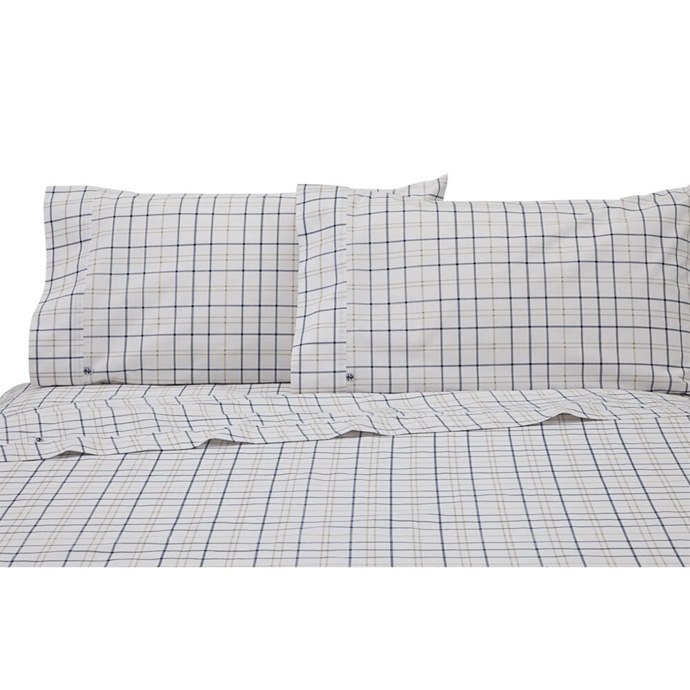 IZOD WINDOWPANE PLAID 200-THREAD COUNT in the Bed Sheets department at ...