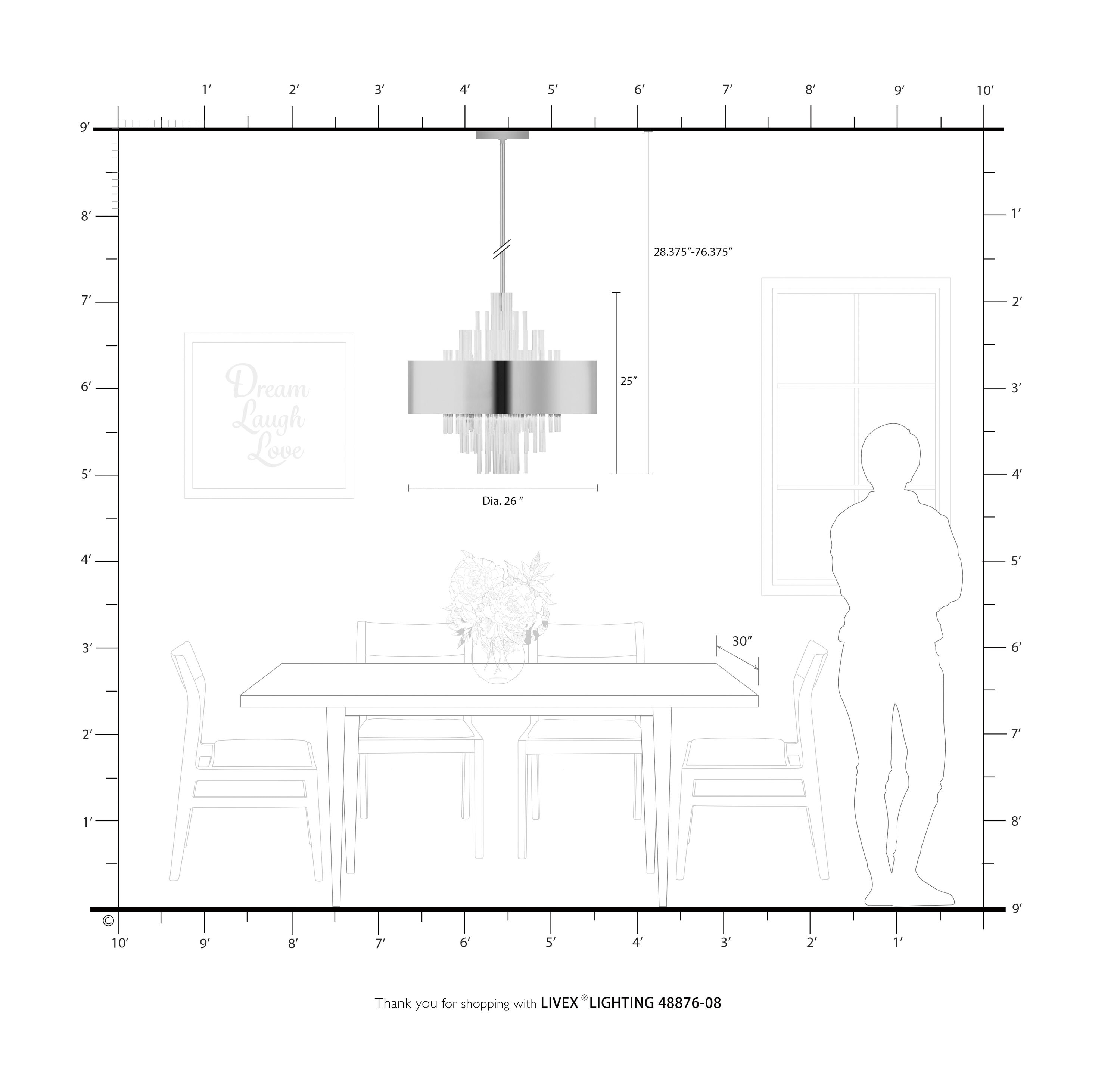 Natural Brass and Crystal 10-Light Drum Chandelier