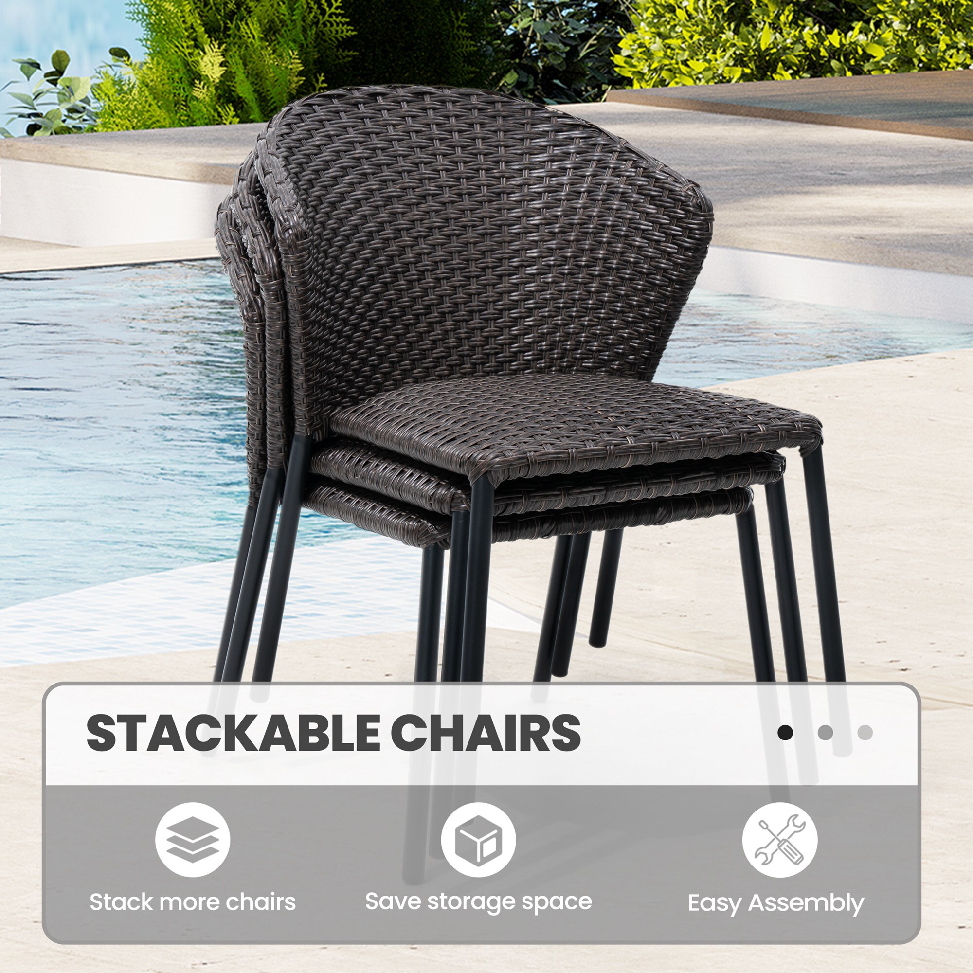 Crestlive Products CL-DC207BRN-2 Patio-Chairs - View #3