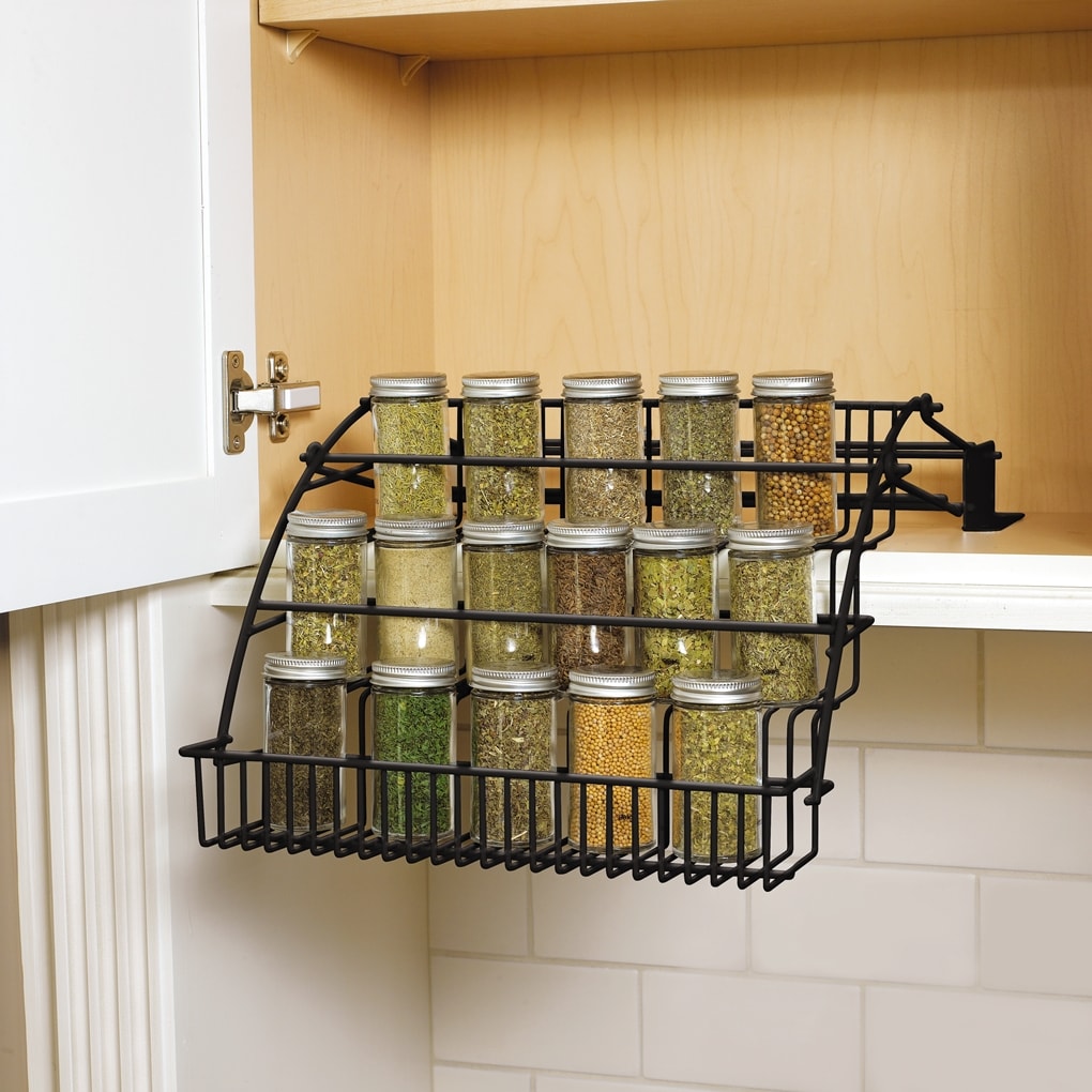 Rubbermaid 14.5 in W x 9 in H 3 Tier Cabinet mount Metal Spice Rack at Lowes