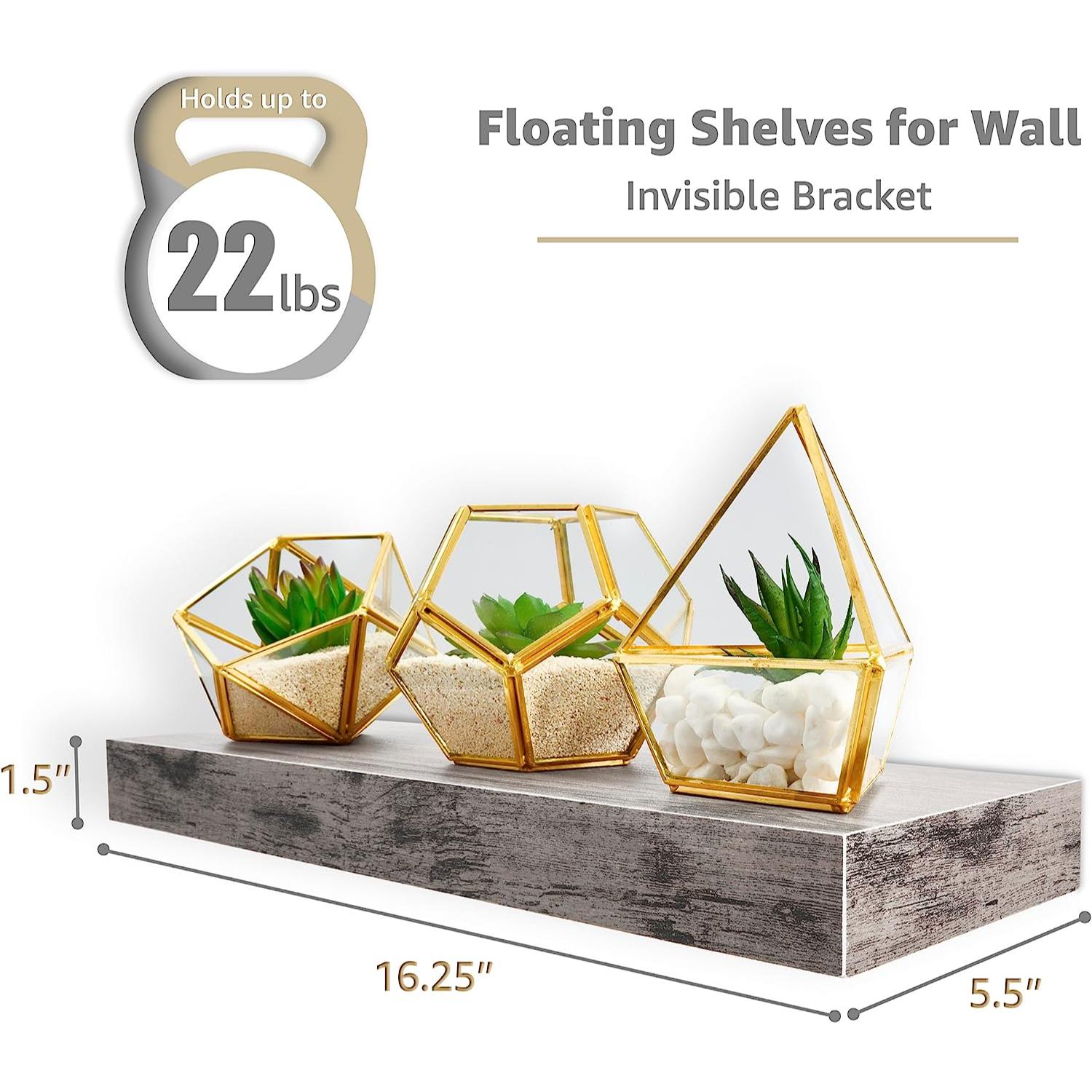 SORBUS WD-NTSHLV3-GRW Wall-Mounted-Shelving - View #2